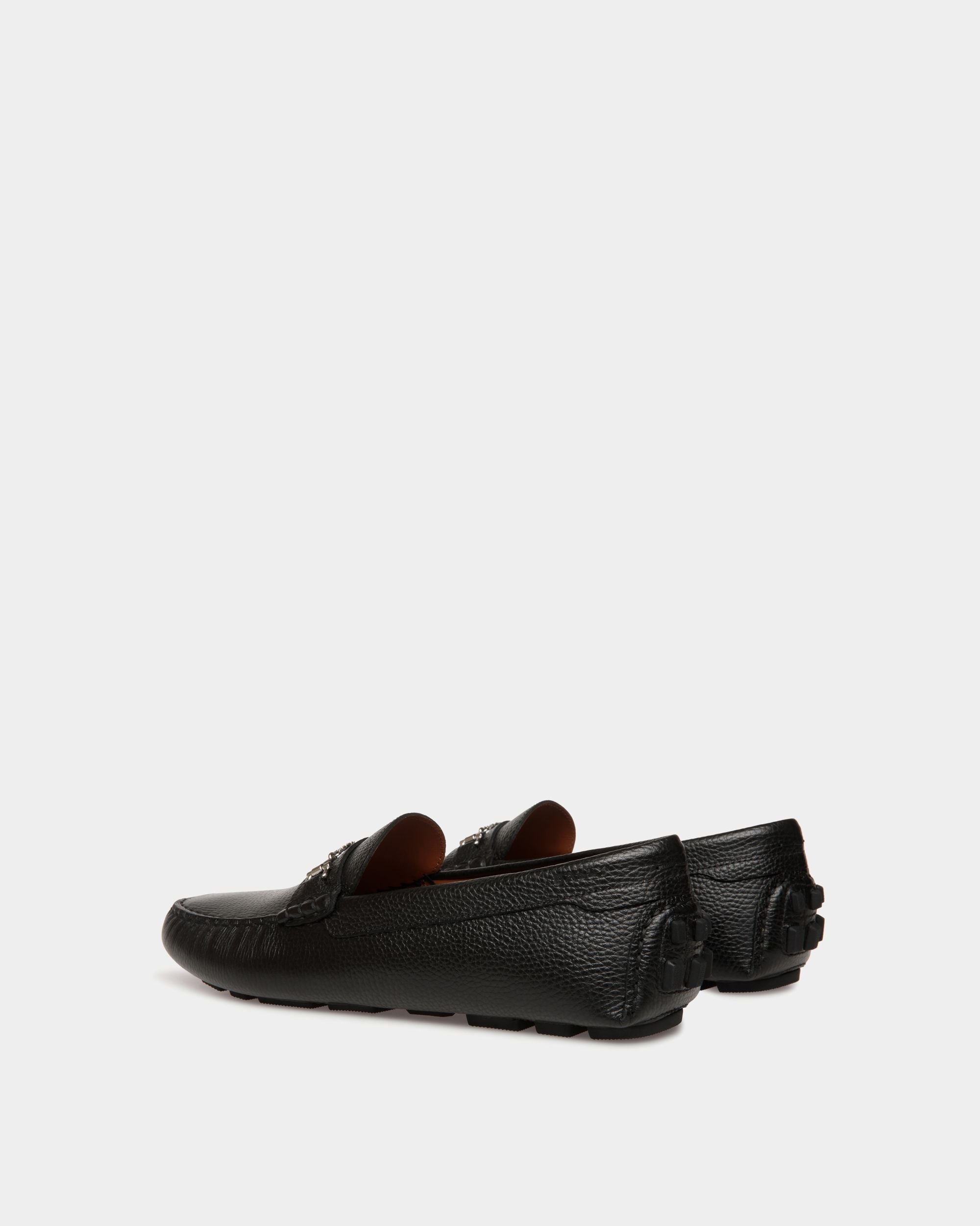 Chaussure Driver Kerbs En Cuir Grainé Noir - Homme - Bally - 04