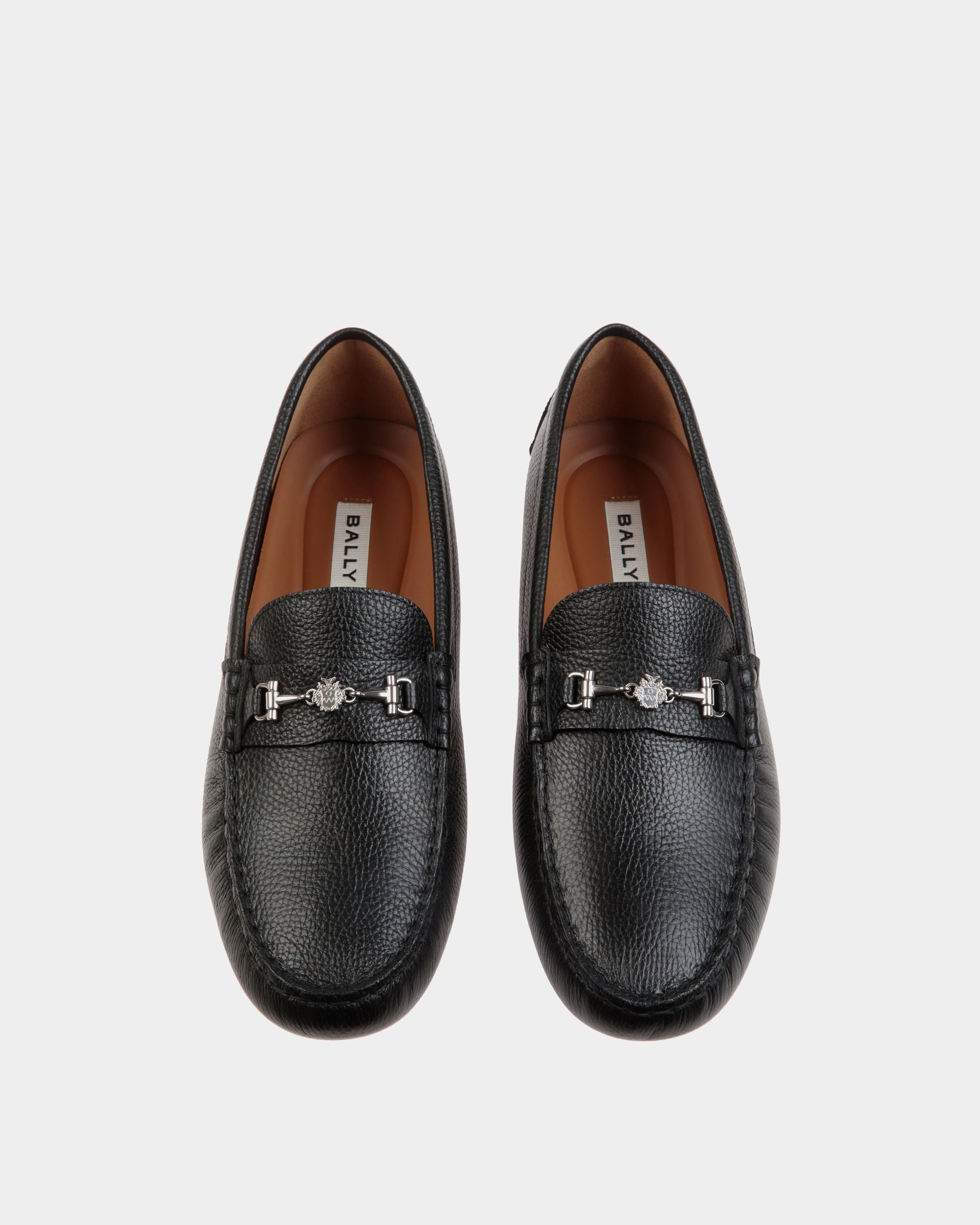 Chaussure Driver Kerbs En Cuir Grainé Noir - Homme - Bally - 05