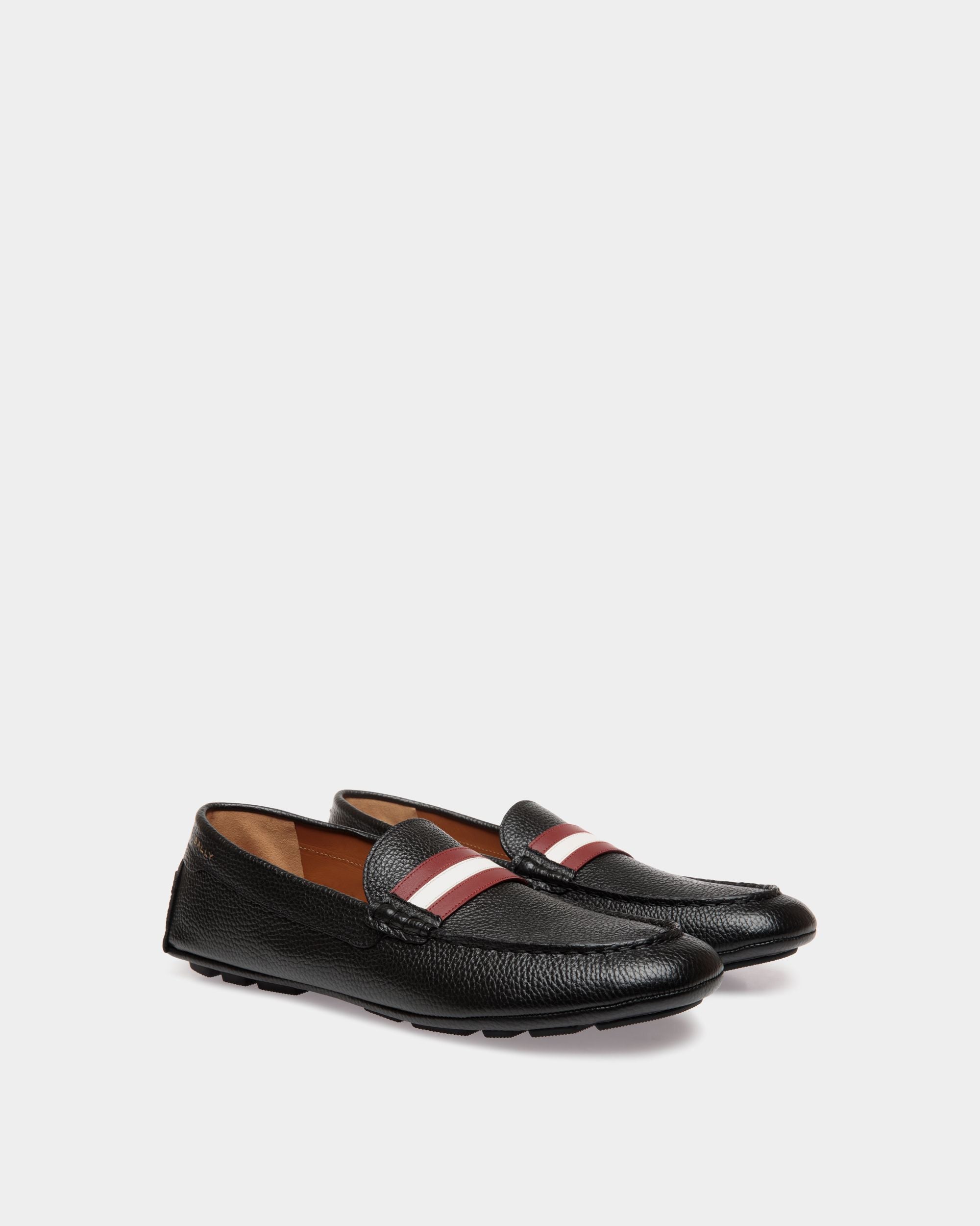 Chaussure Driver Kerbs En Cuir Grainé Noir - Homme - Bally - 02