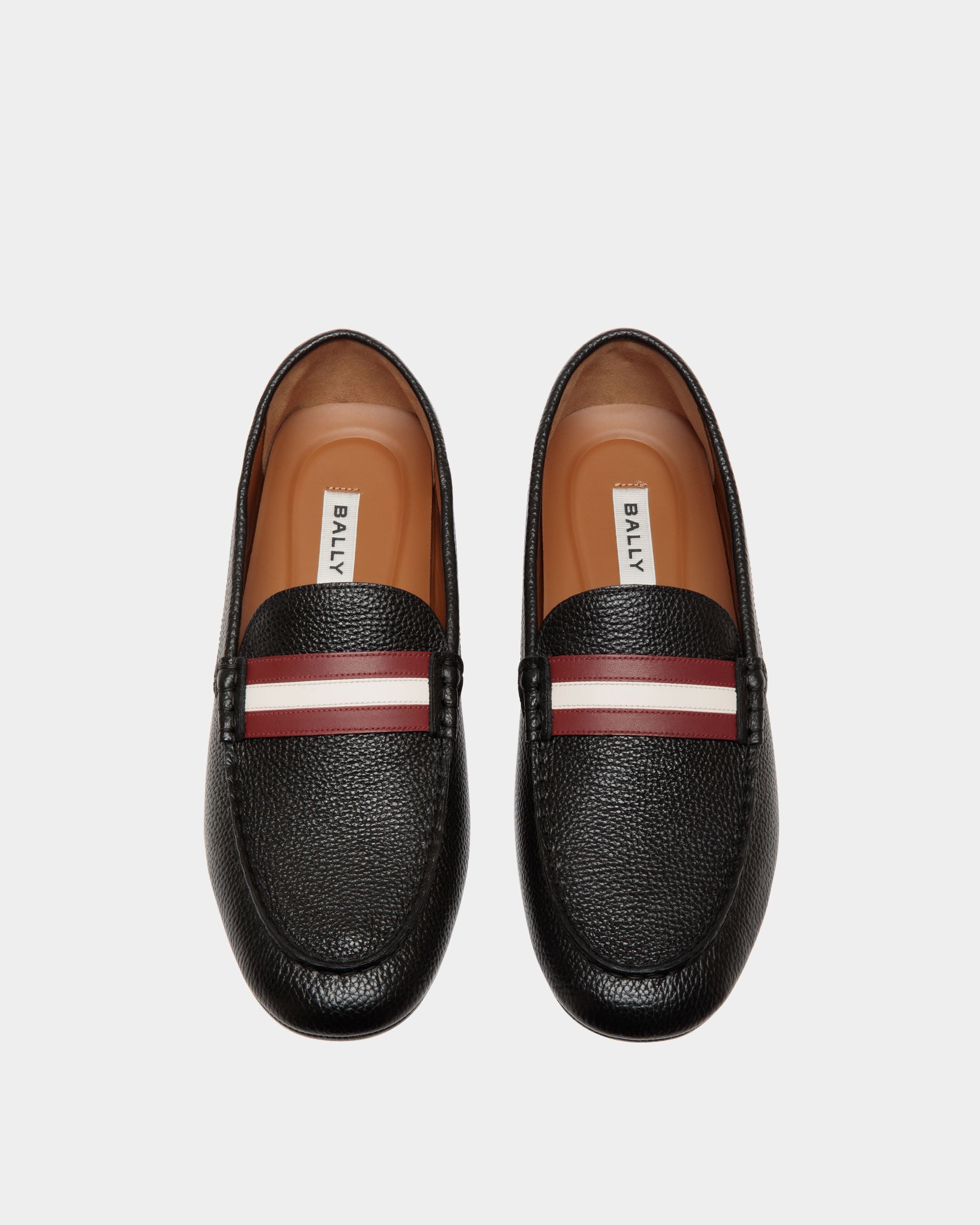 Chaussure Driver Kerbs En Cuir Grainé Noir - Homme - Bally - 04