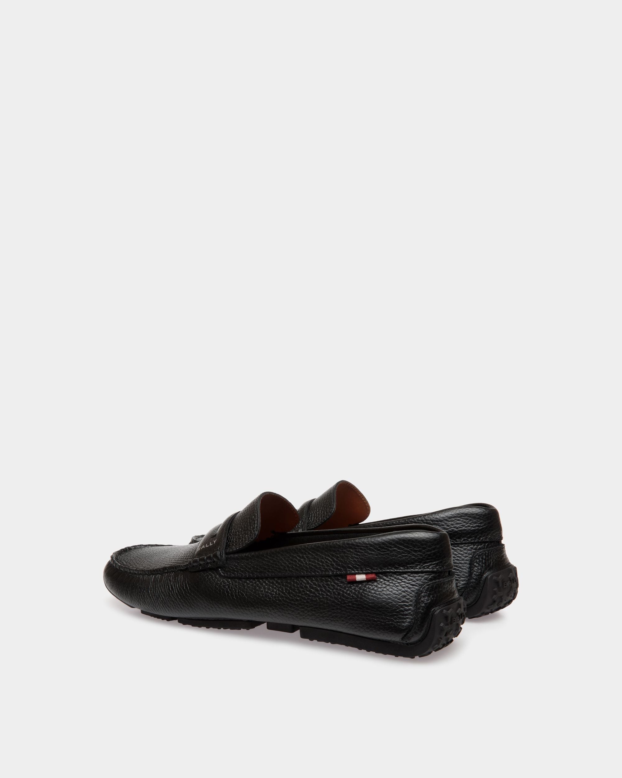 Chaussure Driver Pilot En Cuir Grainé Noir - Homme - Bally - 03
