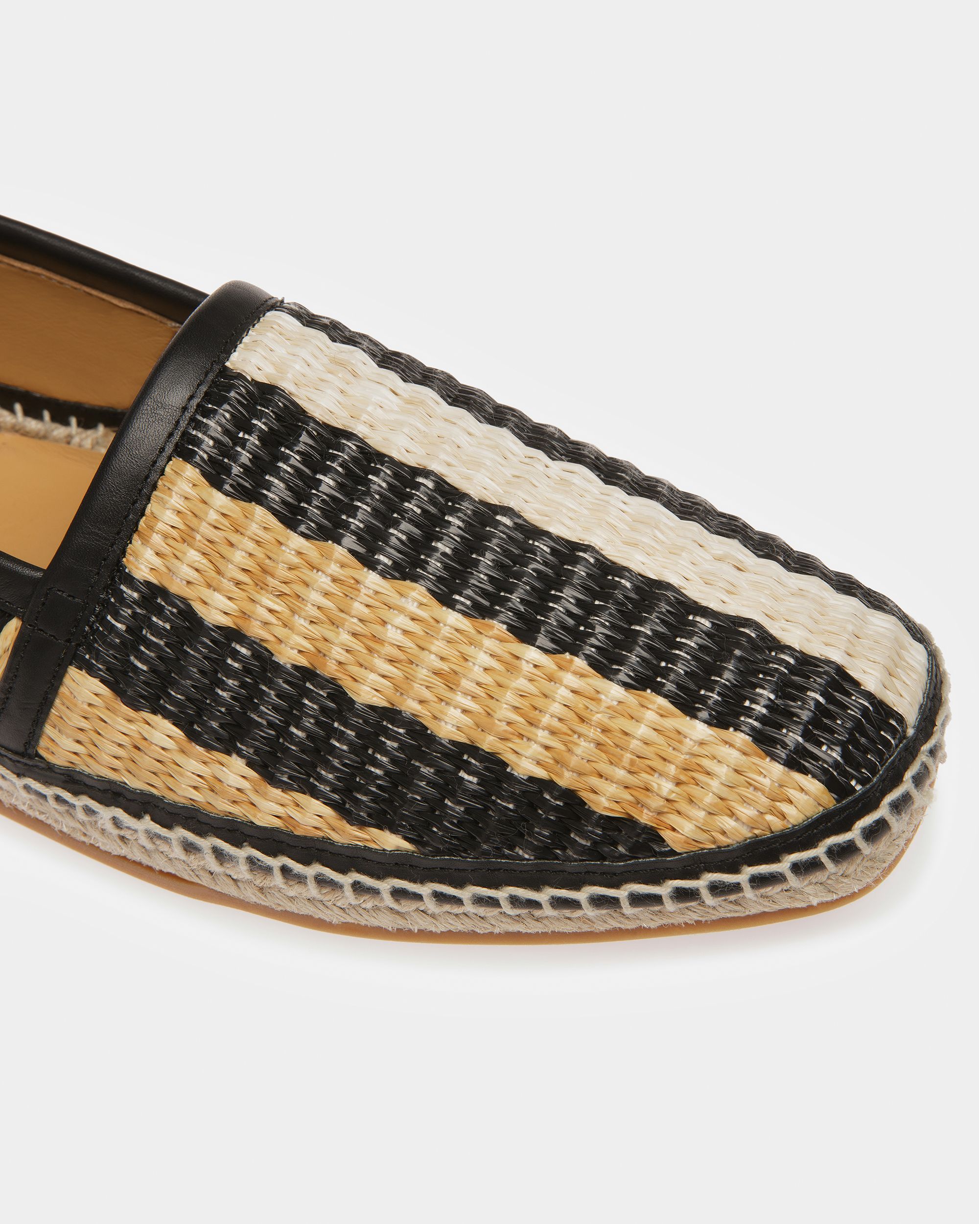 Espadrille Karakas En Tissu Noir Et Ivoire - Homme - Bally - 05