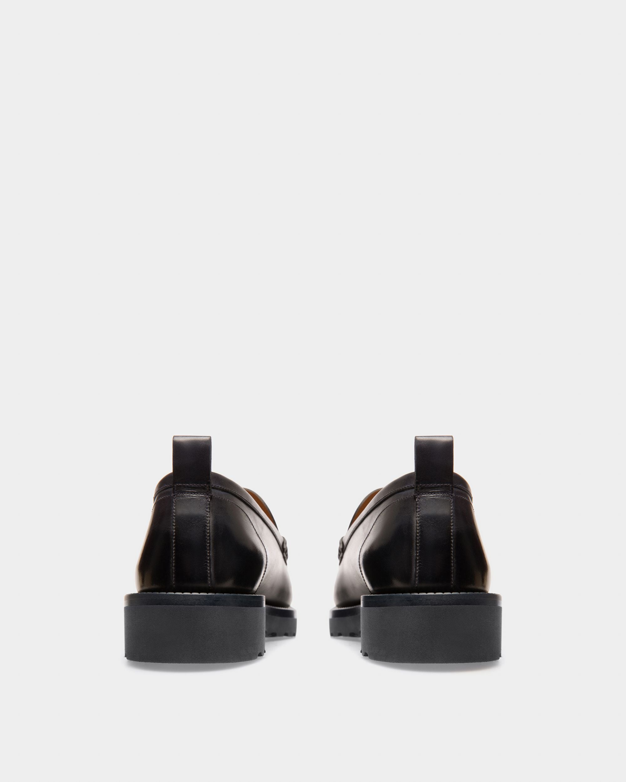 Novian Mocassins En Cuir Couleur Bleu Nuit - Homme - Bally - 03