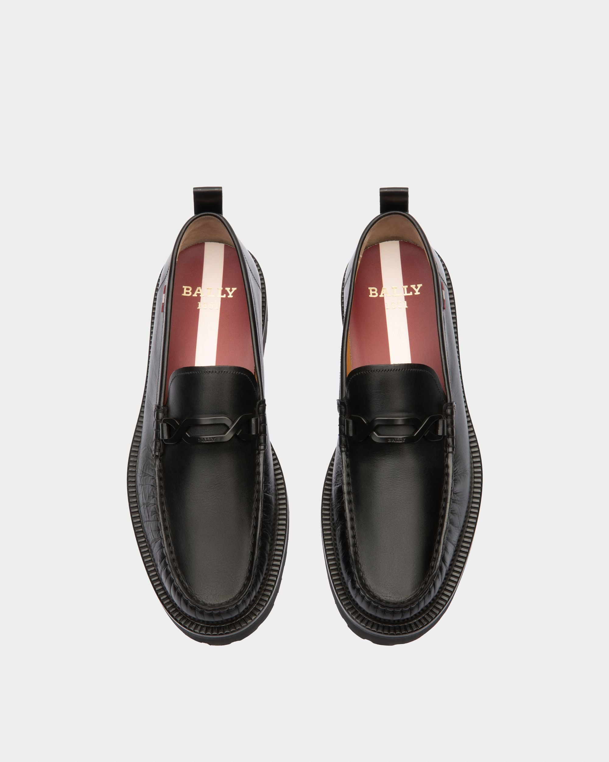 Novian Mocassins En Cuir Noir - Homme - Bally - 02