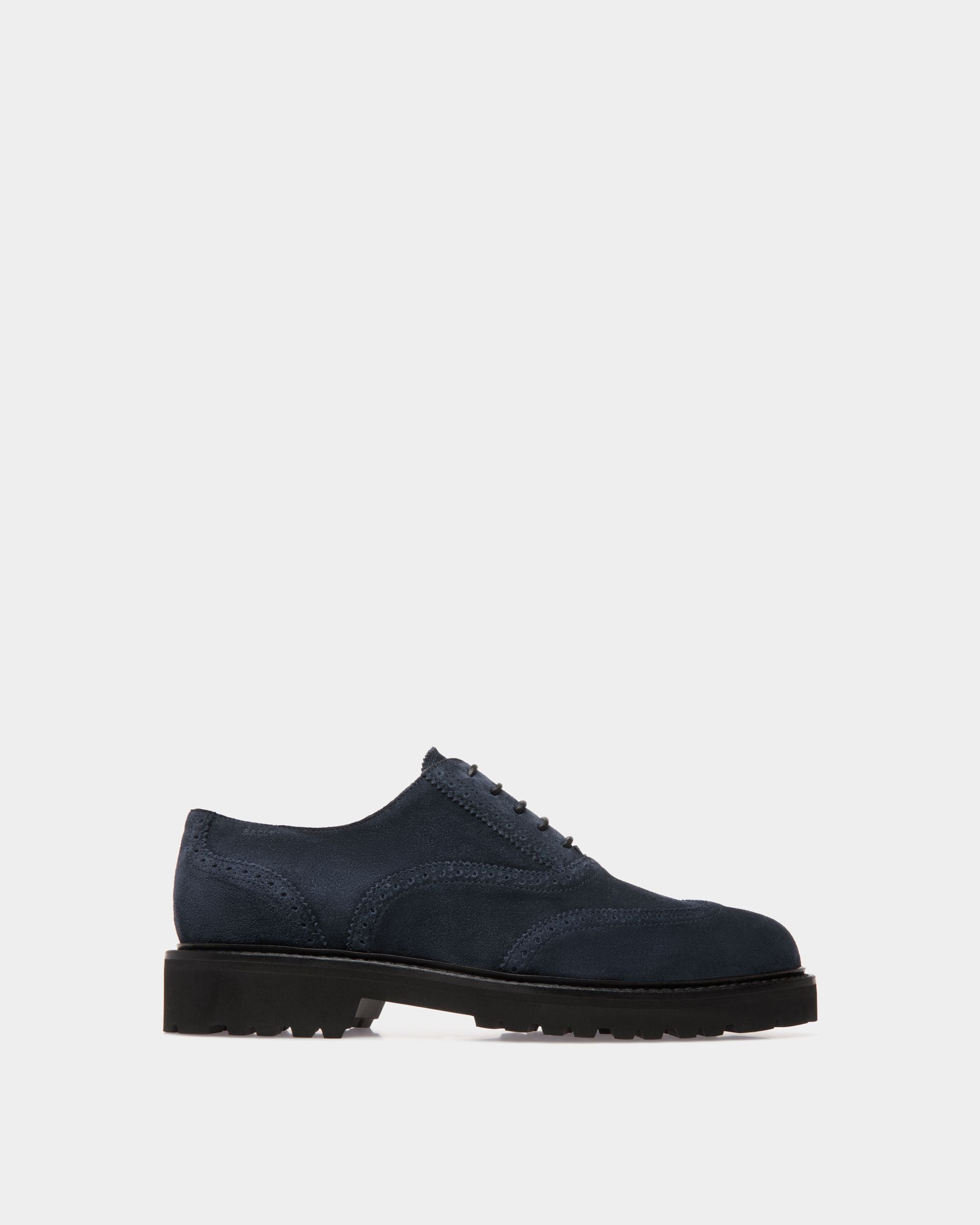 Lace-Ups In Blue Leather - Homme - Bally - 01
