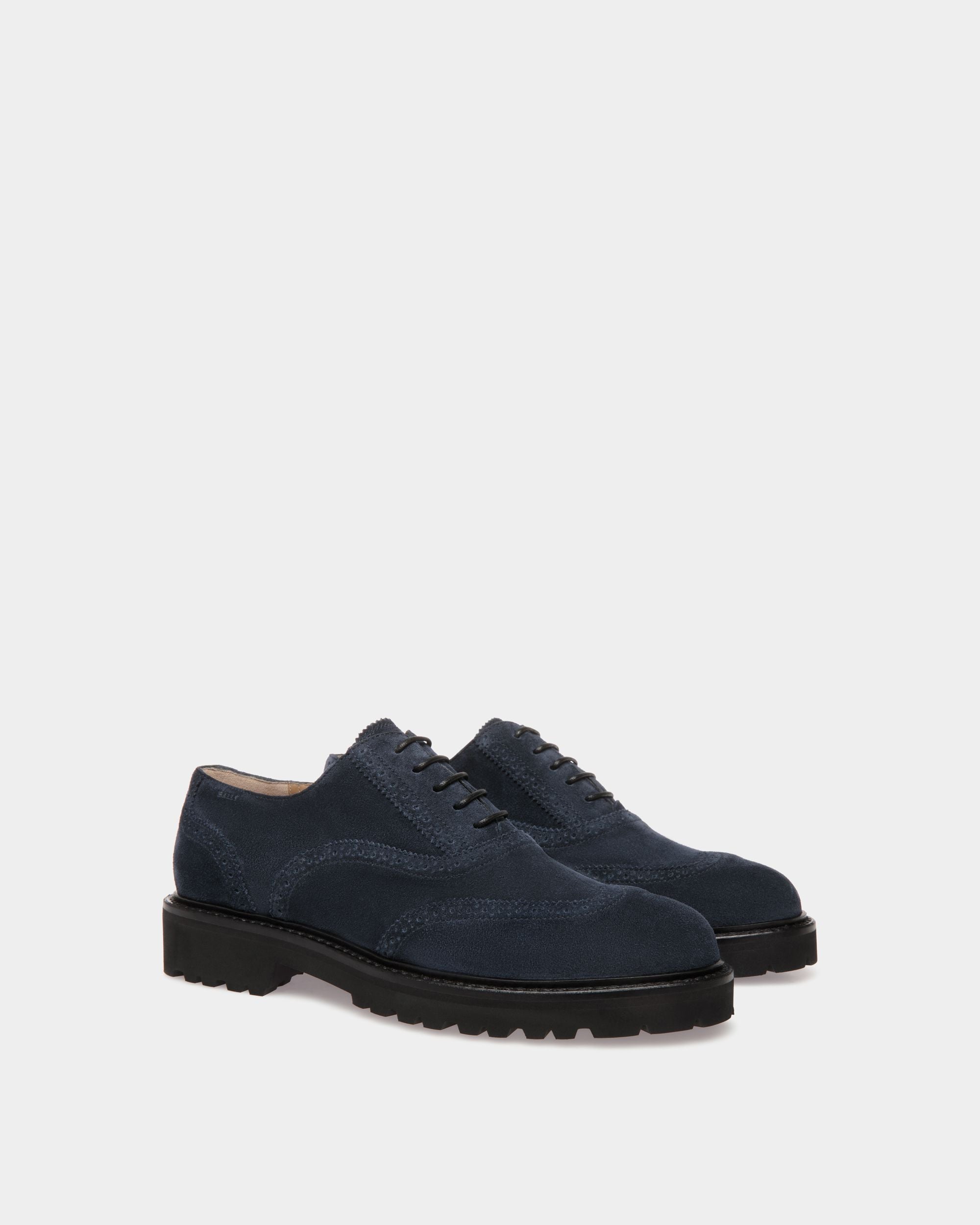 Lace-Ups In Blue Leather - Homme - Bally - 02