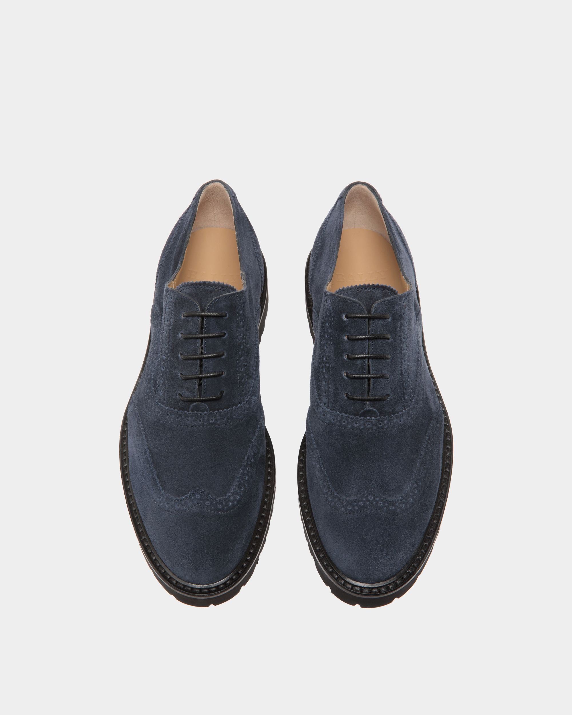 Lace-Ups In Blue Leather - Homme - Bally - 04