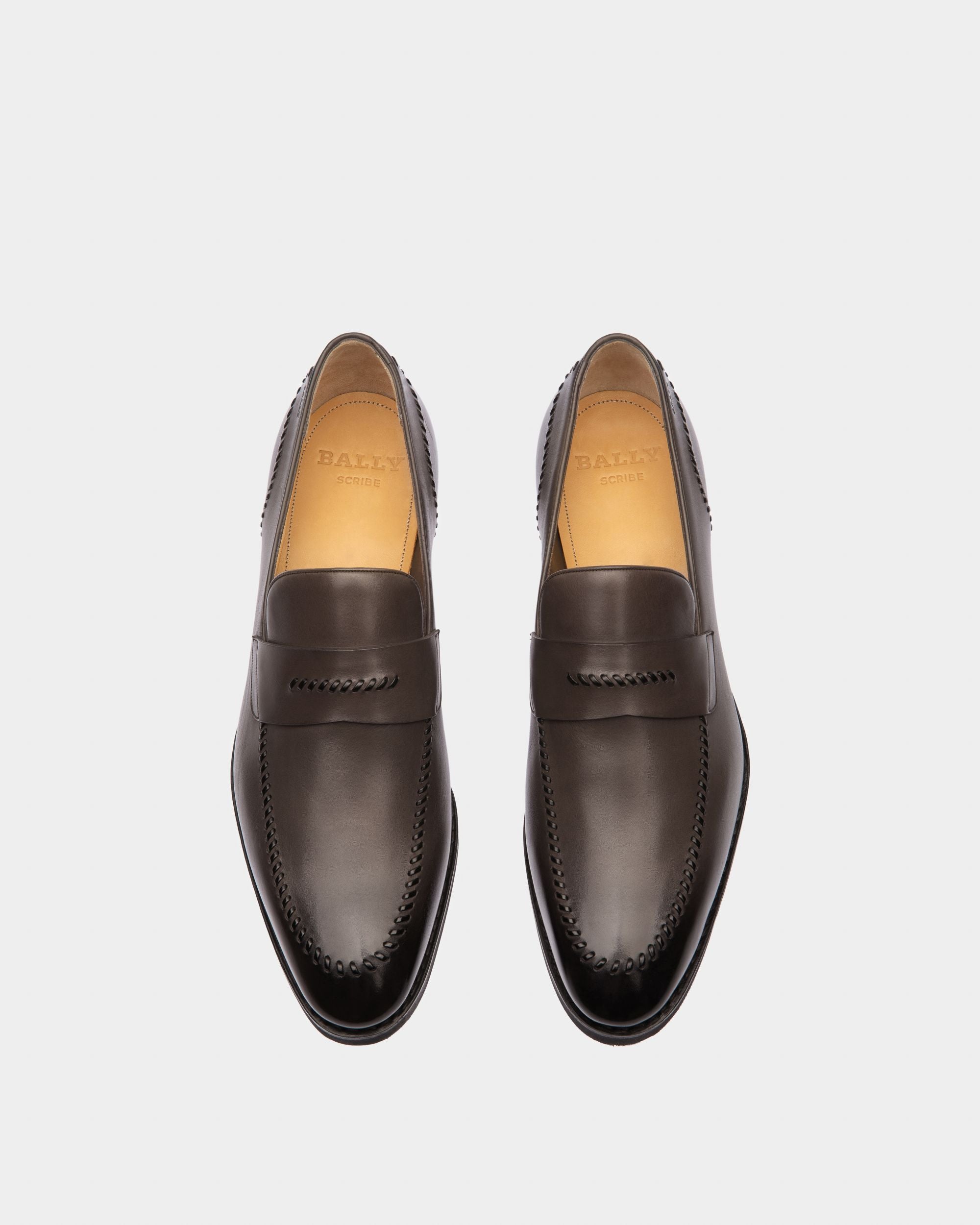 Scober Mocassins En Cuir Vert Militaire - Homme - Bally - 02