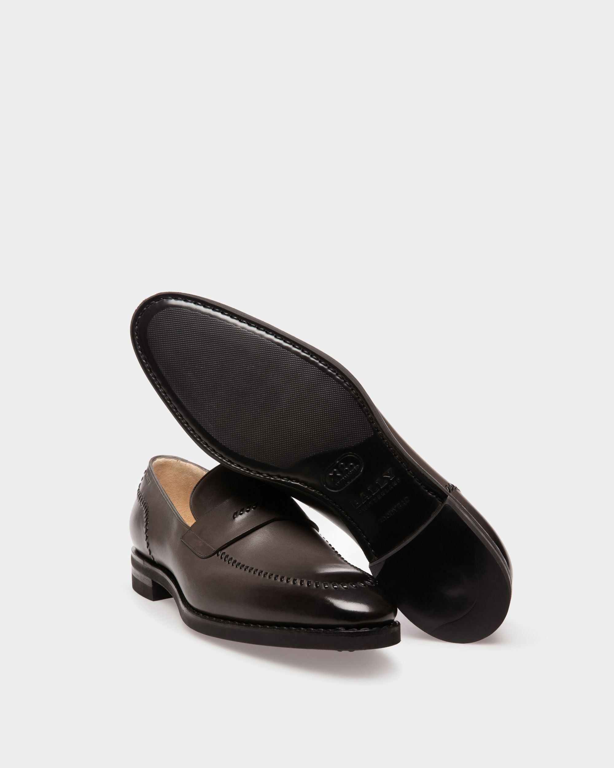 Scober Mocassins En Cuir Vert Militaire - Homme - Bally - 05