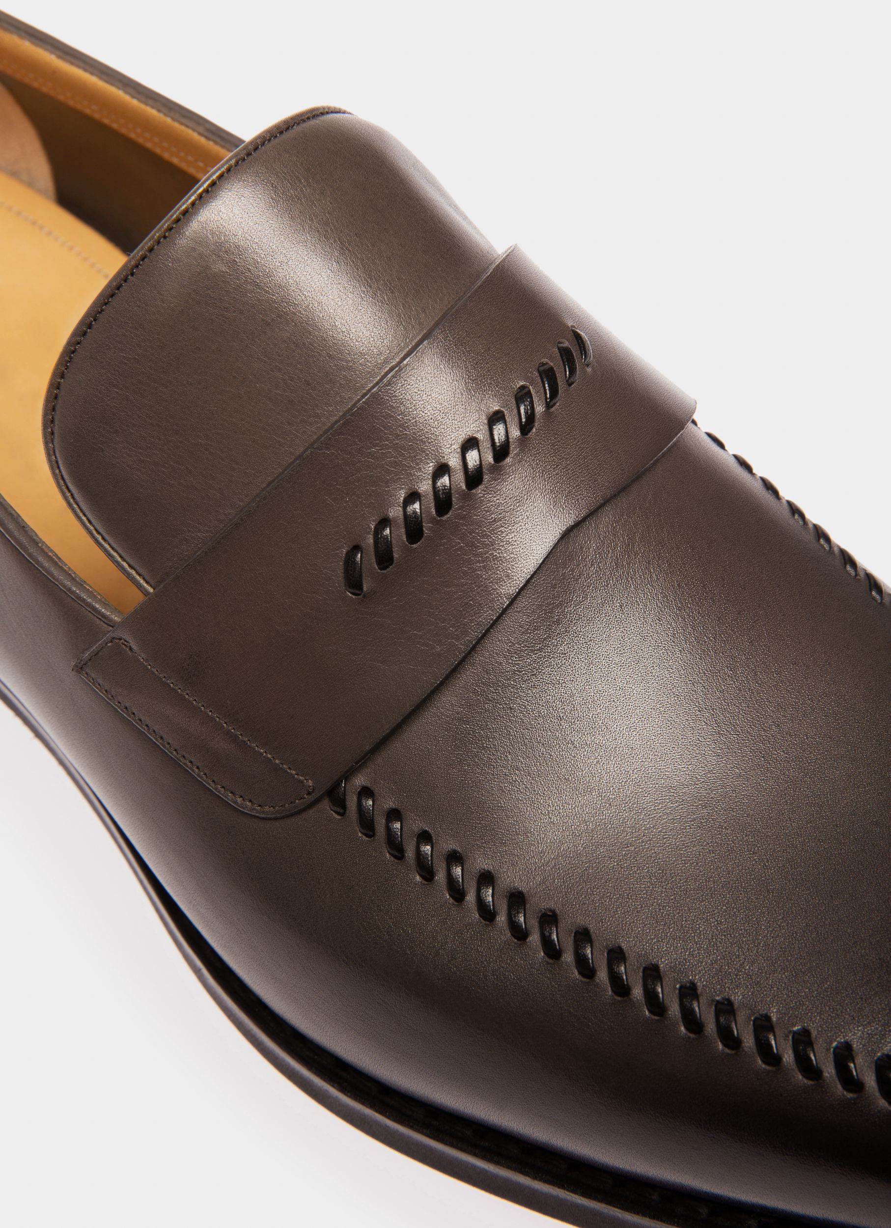 Scober Mocassins En Cuir Vert Militaire - Homme - Bally - 06