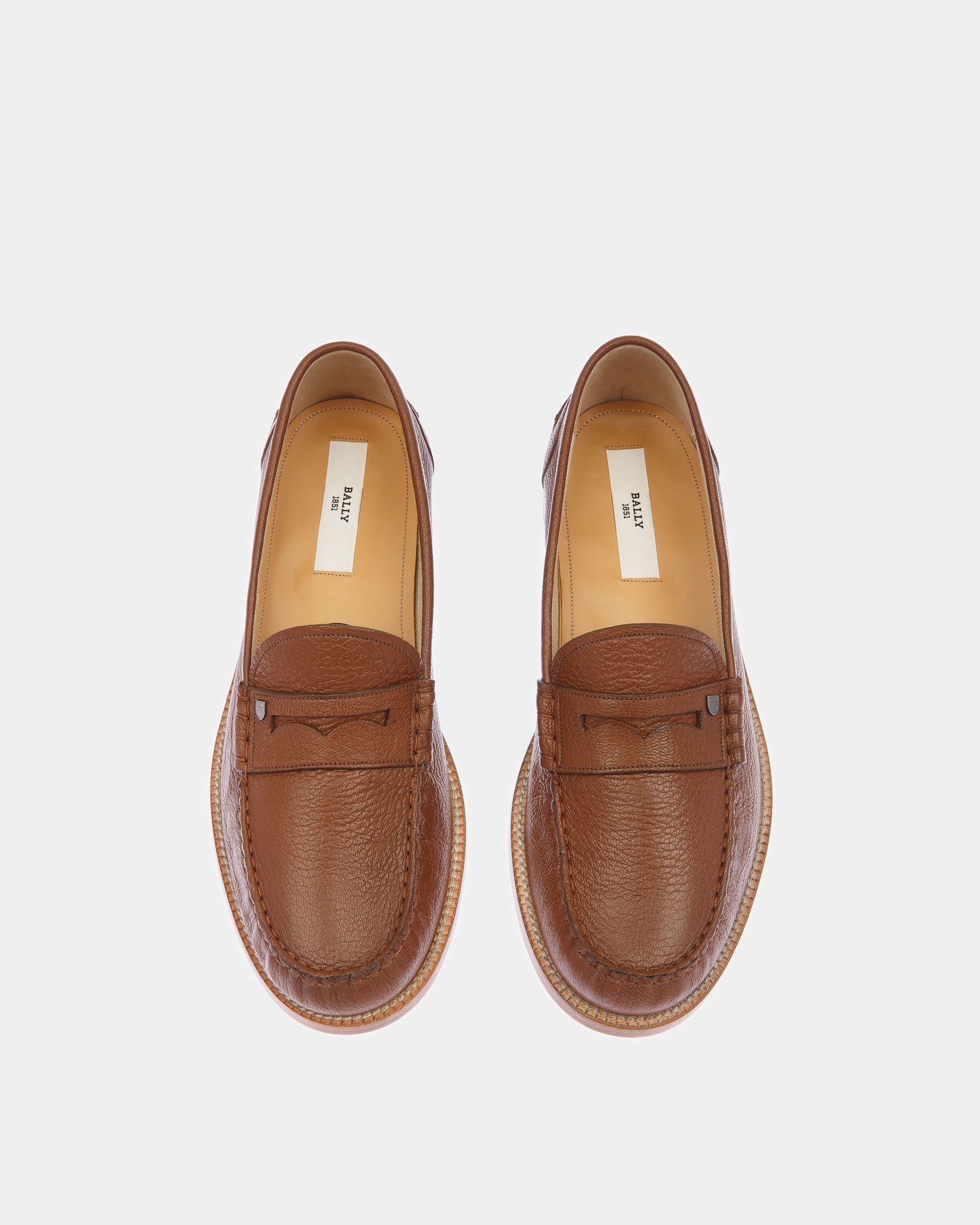 Ron Mocassins En Cuir Marron - Homme - Bally - 02