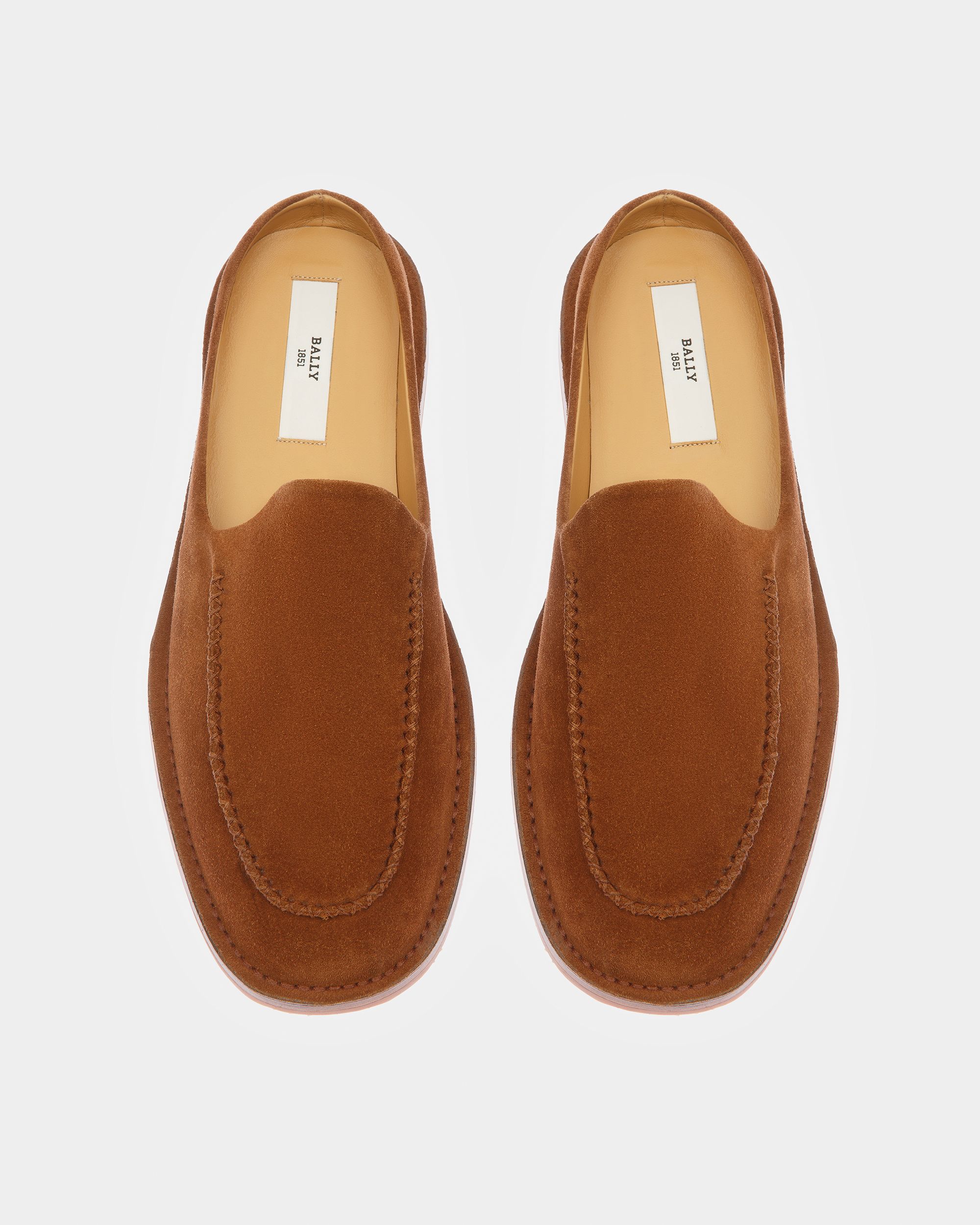 Fosko Slippers En Cuir Brun - Homme - Bally - 02