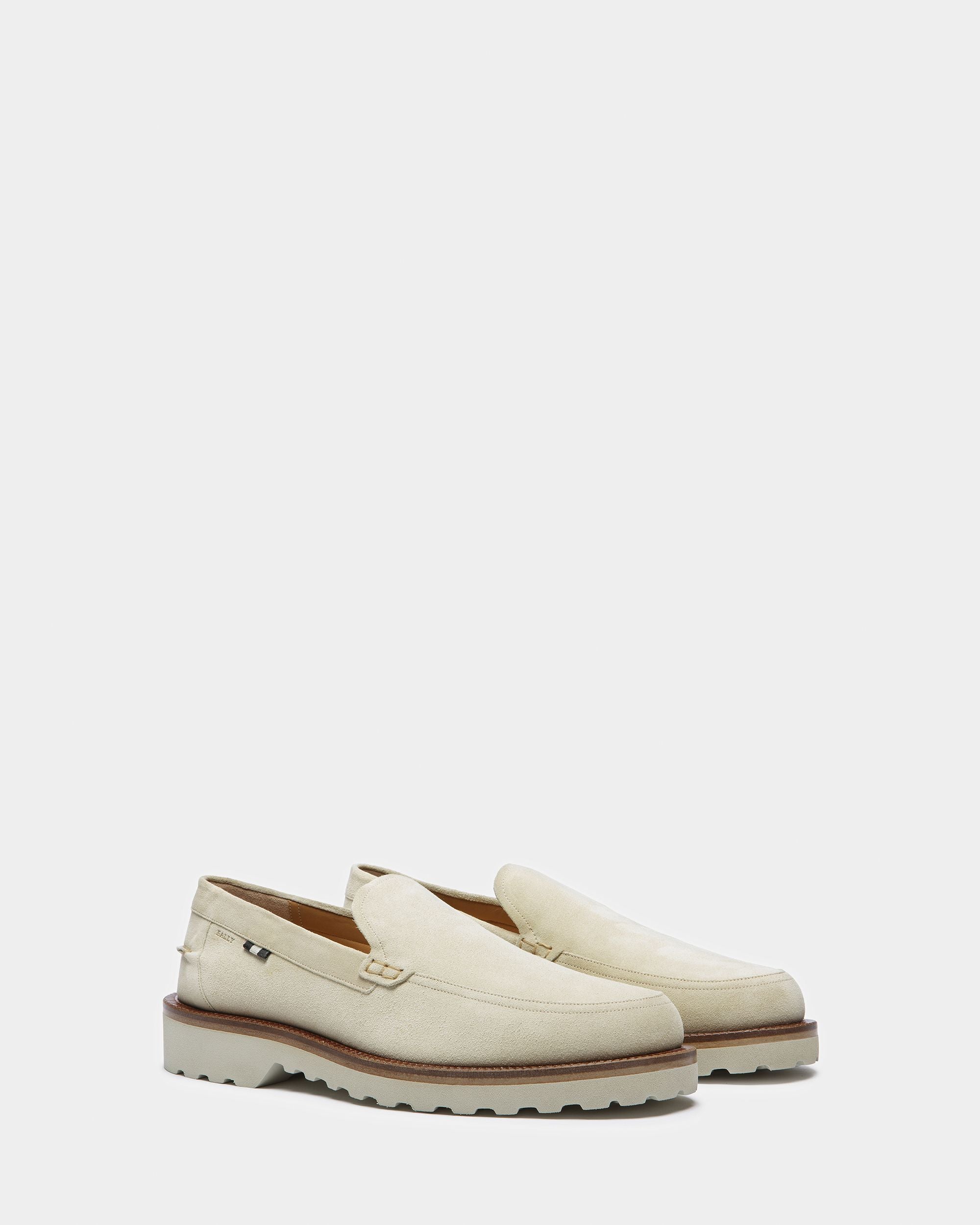 Novald Mocassins En Cuir Couleur Fossile - Homme - Bally - 05
