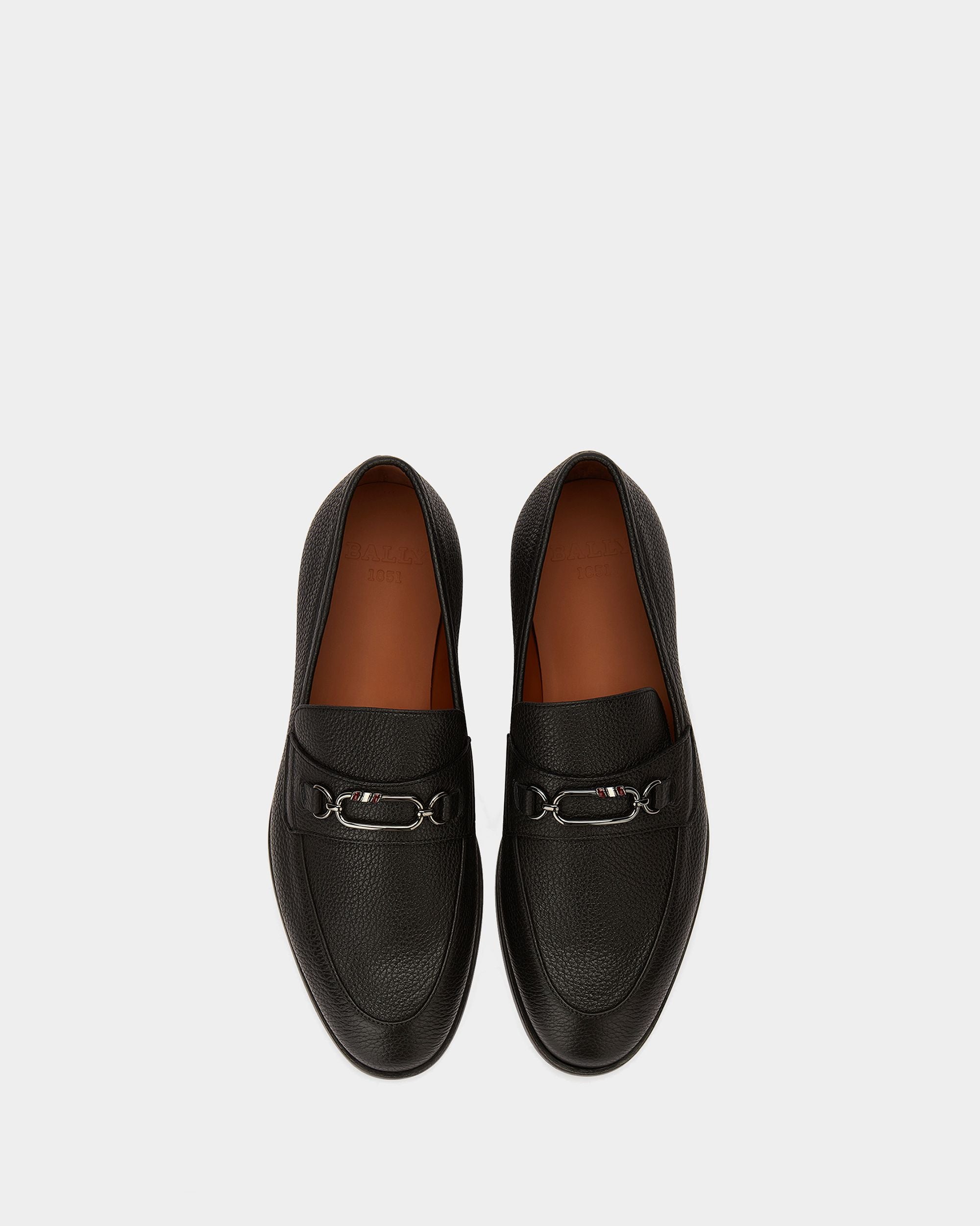 Mocassin En Cuir Grainé Noir - Homme - Bally - 05