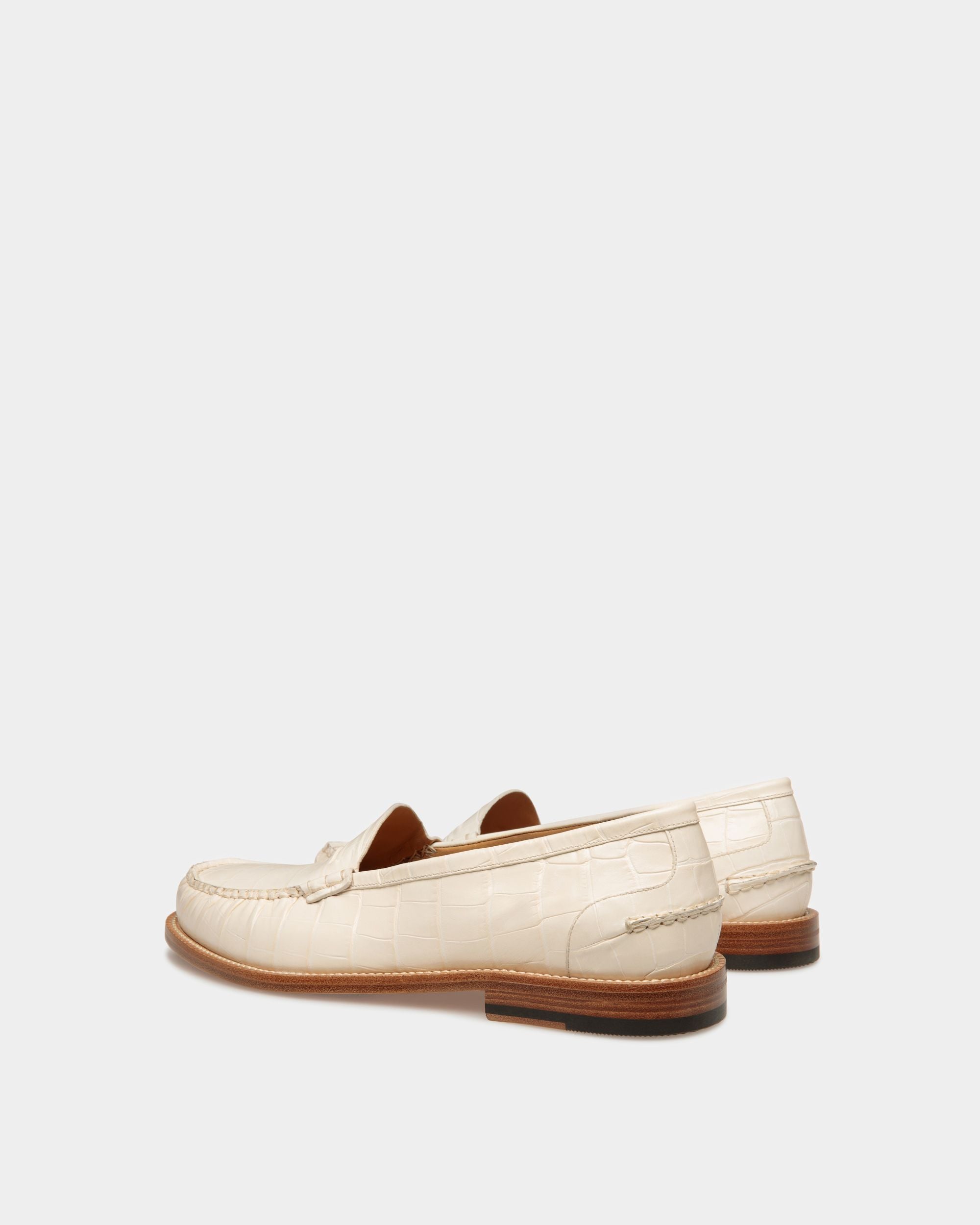 Mocassins Rome En Cuir Ivoire - Homme - Bally - 03