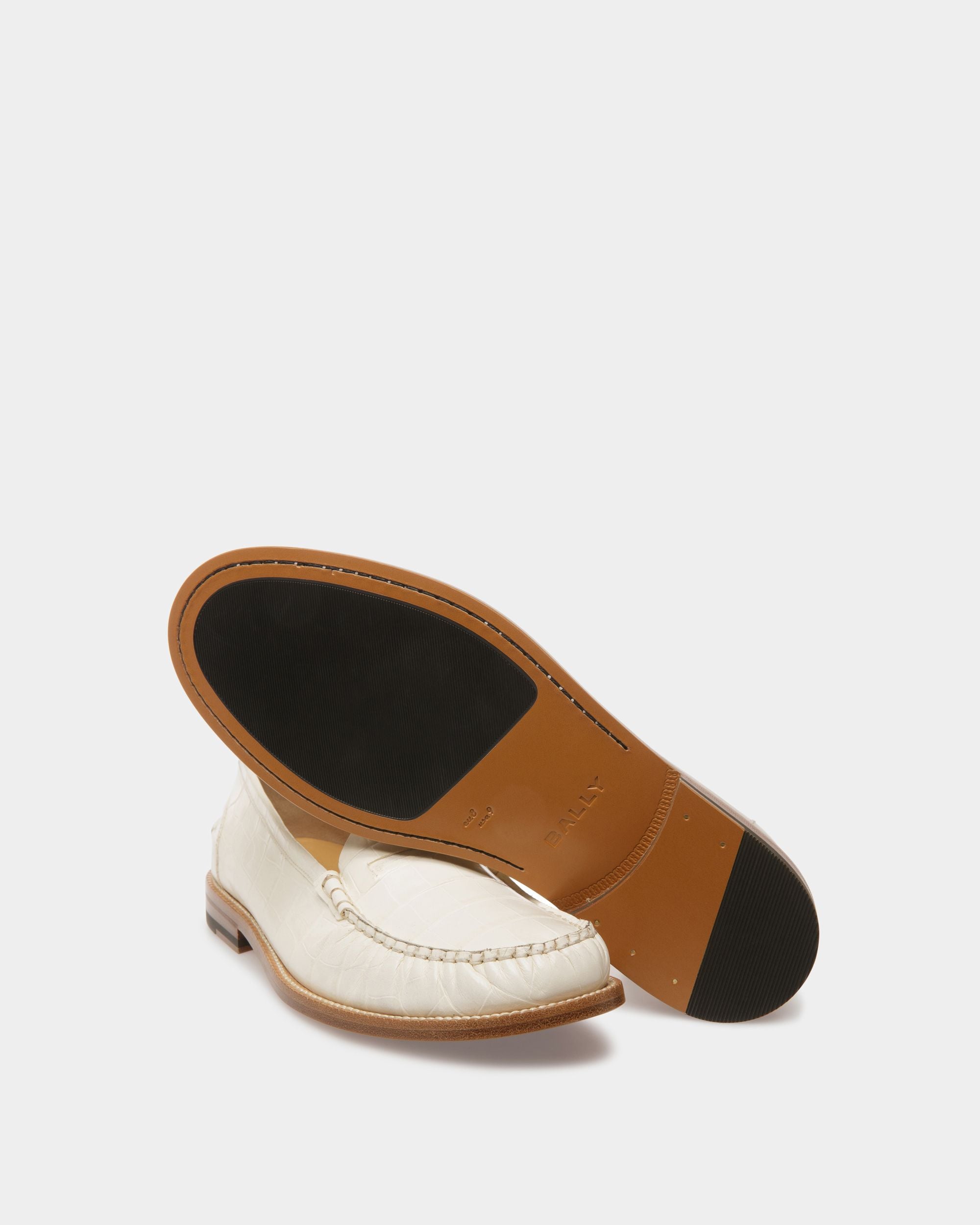 Mocassins Rome En Cuir Ivoire - Homme - Bally - 04