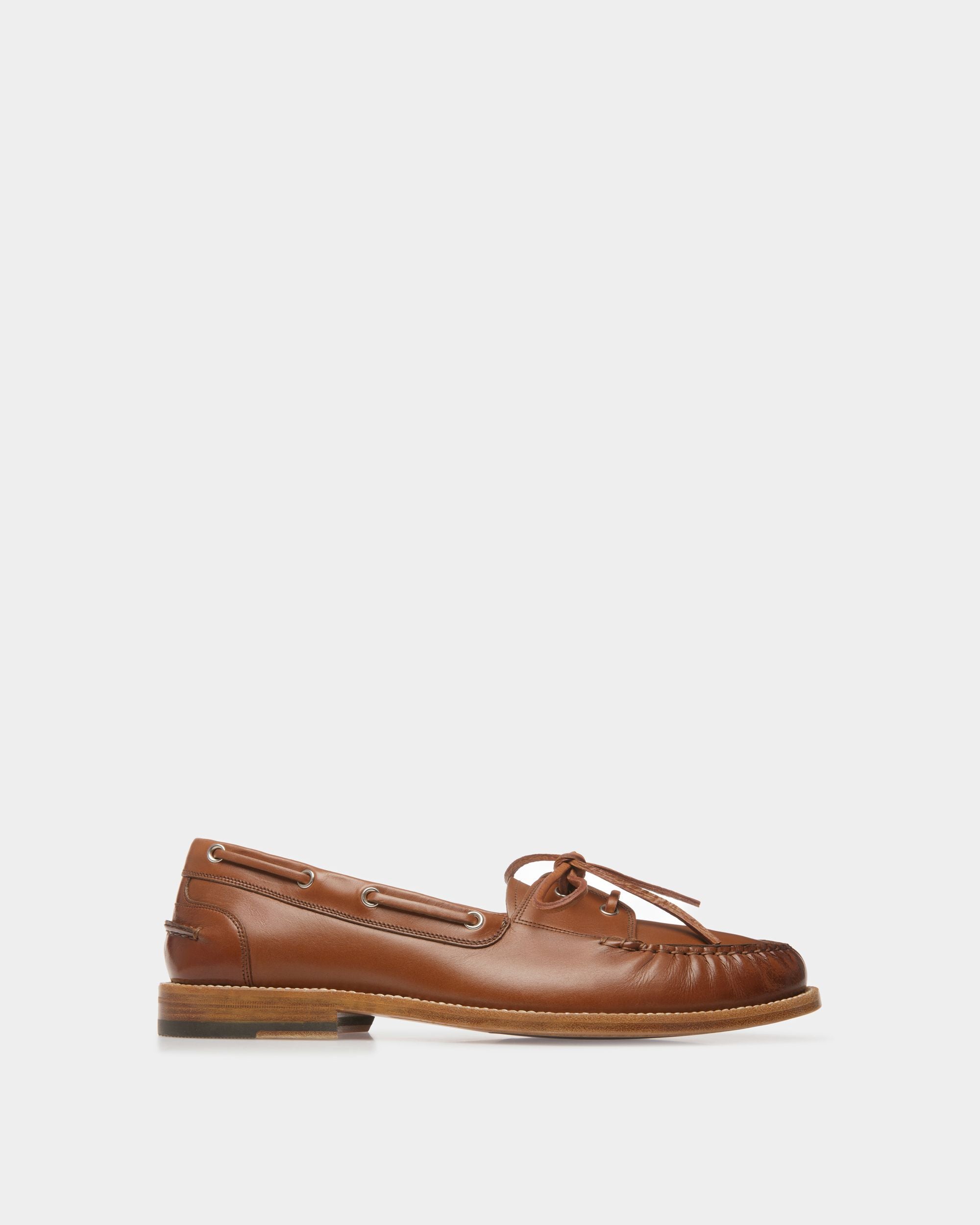 Mocassins Rome En Cuir Marron - Homme - Bally - 01