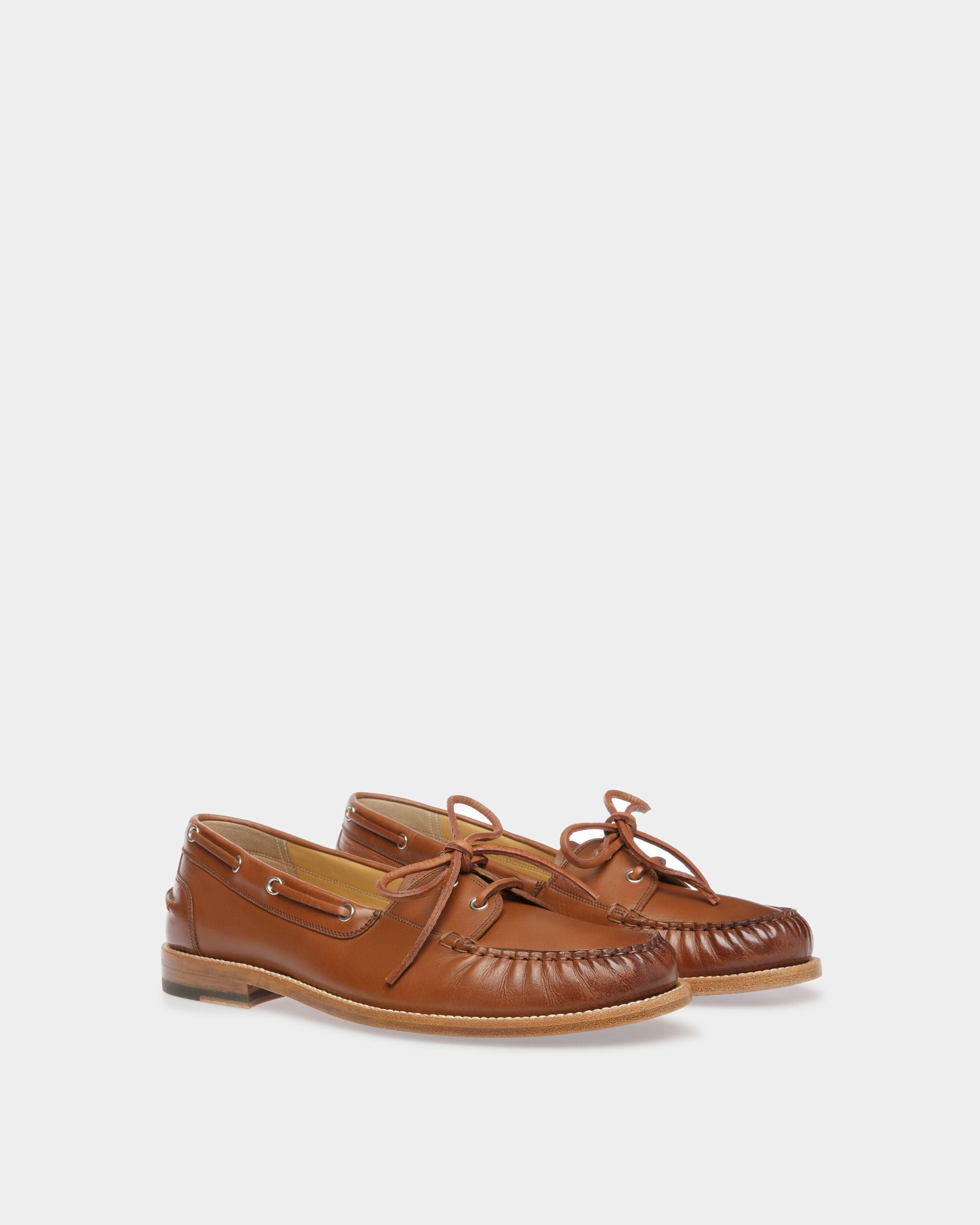 Mocassins Rome En Cuir Marron - Homme - Bally - 03