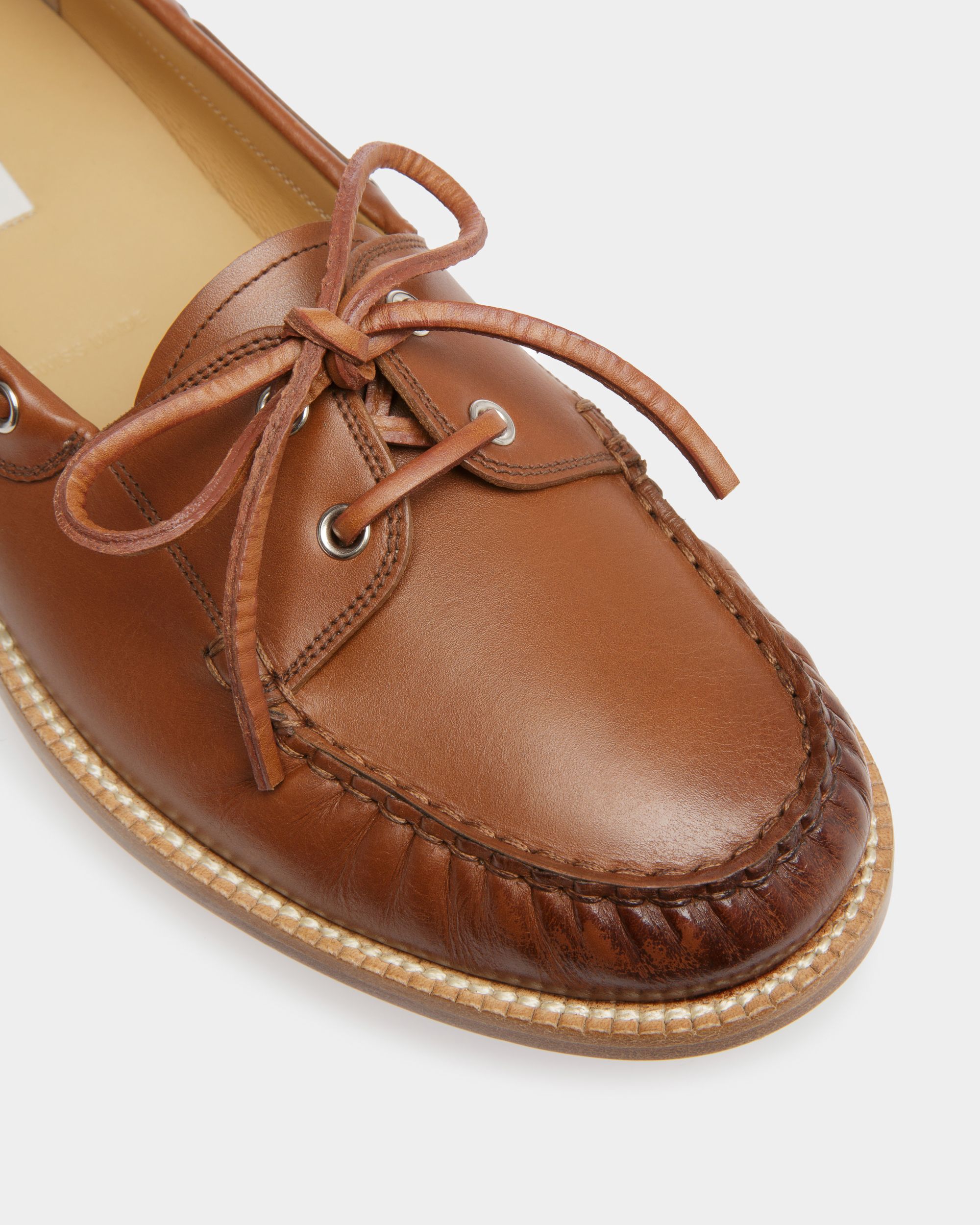 Mocassins Rome En Cuir Marron - Homme - Bally - 06