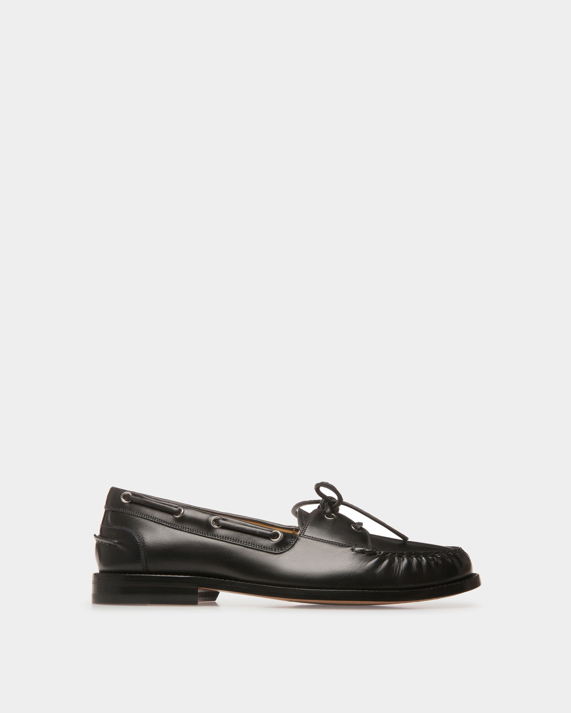 Mocassins Rome En Cuir Noir - Homme - Bally - 01