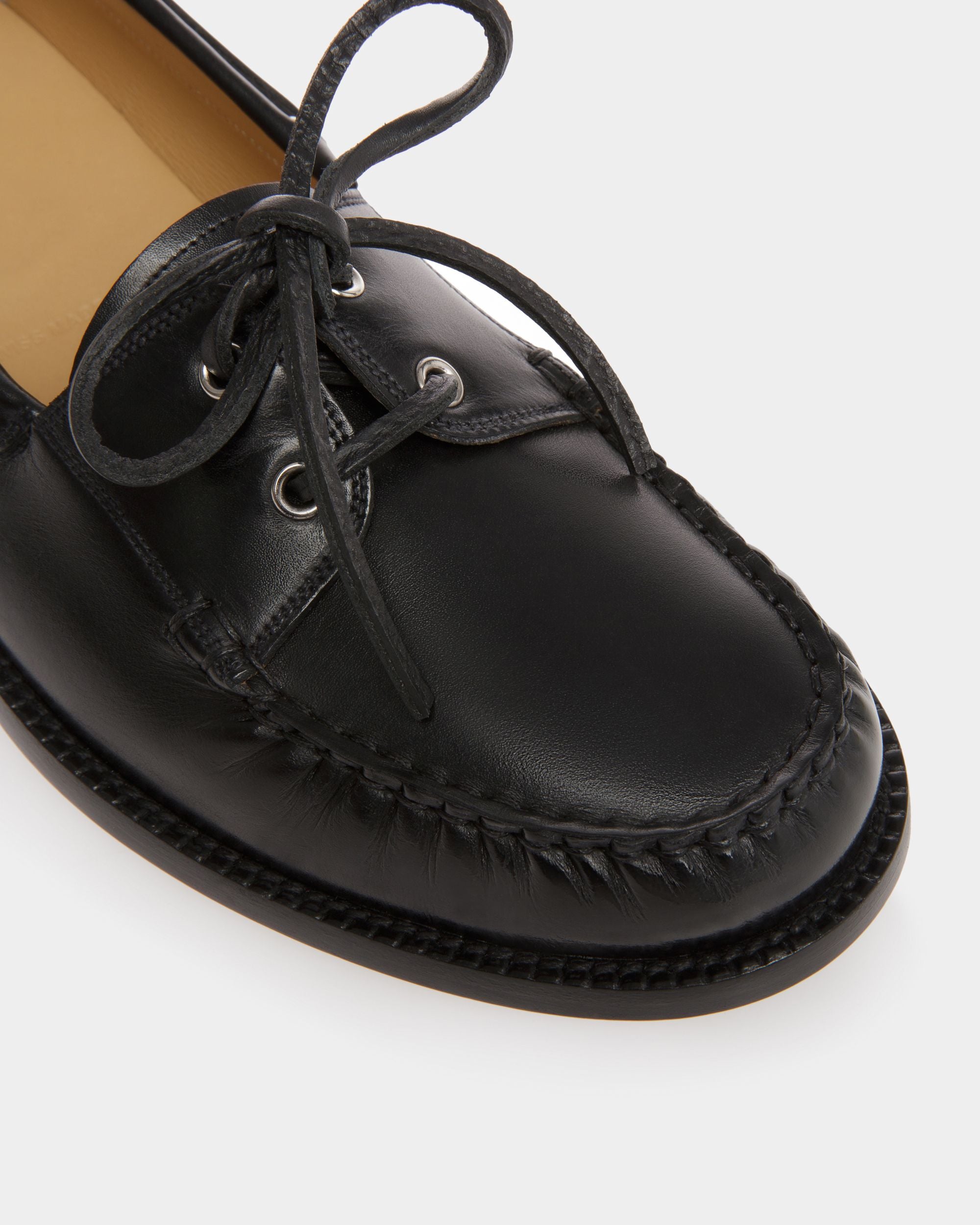 Mocassins Rome En Cuir Noir - Homme - Bally - 06