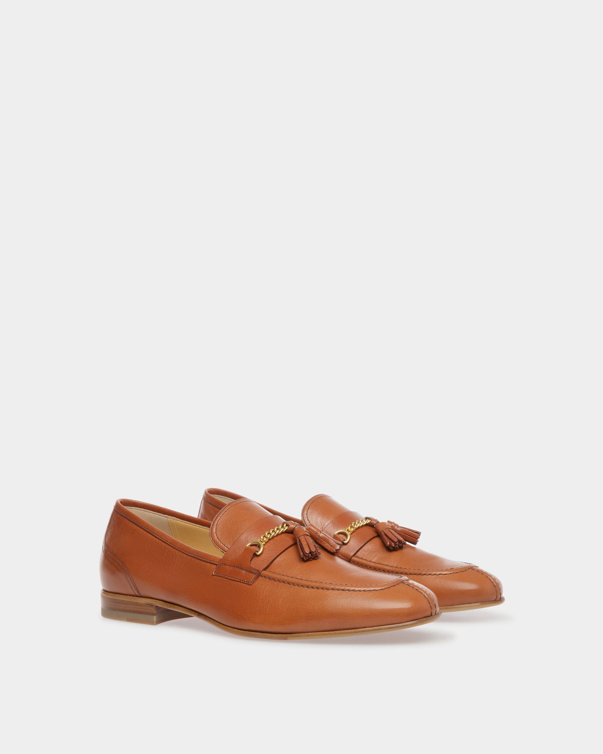 Mocassins Suisse En Cuir Marron - Homme - Bally - 02
