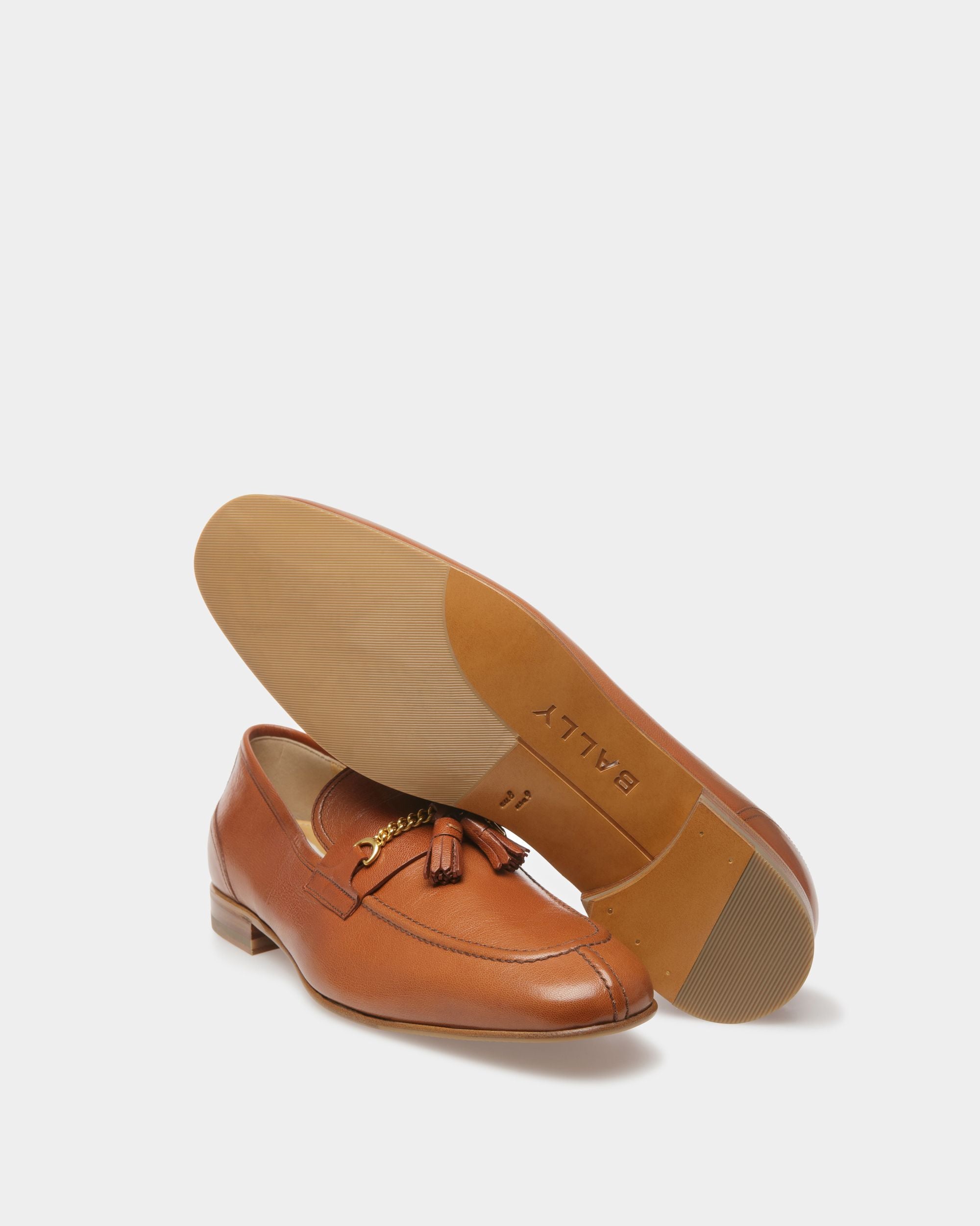 Mocassins Suisse En Cuir Marron - Homme - Bally - 04