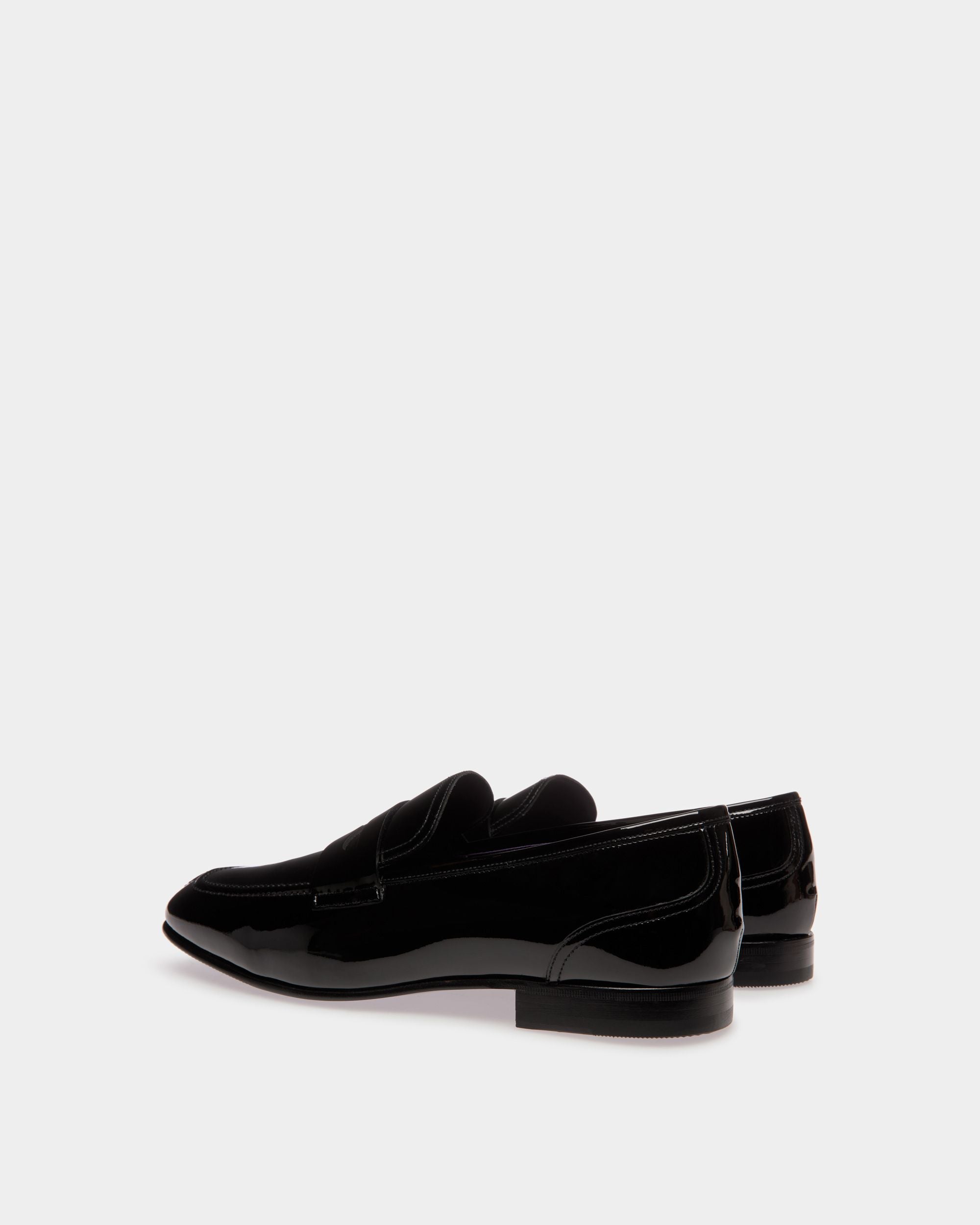 Mocassin Suisse en Cuir Verni Noir - Homme - Bally - 03