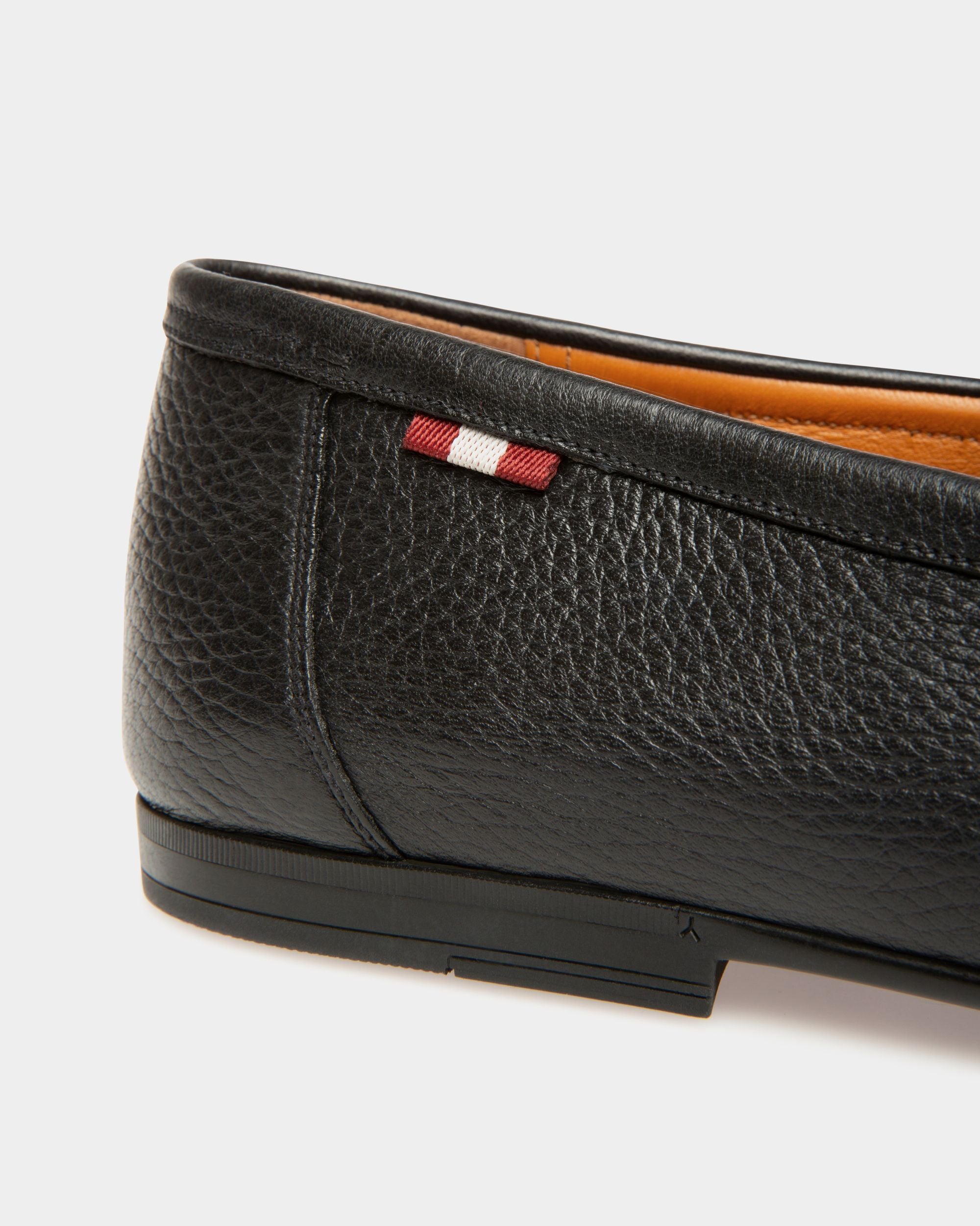 Mocassin En Cuir Grainé Noir - Homme - Bally - 03
