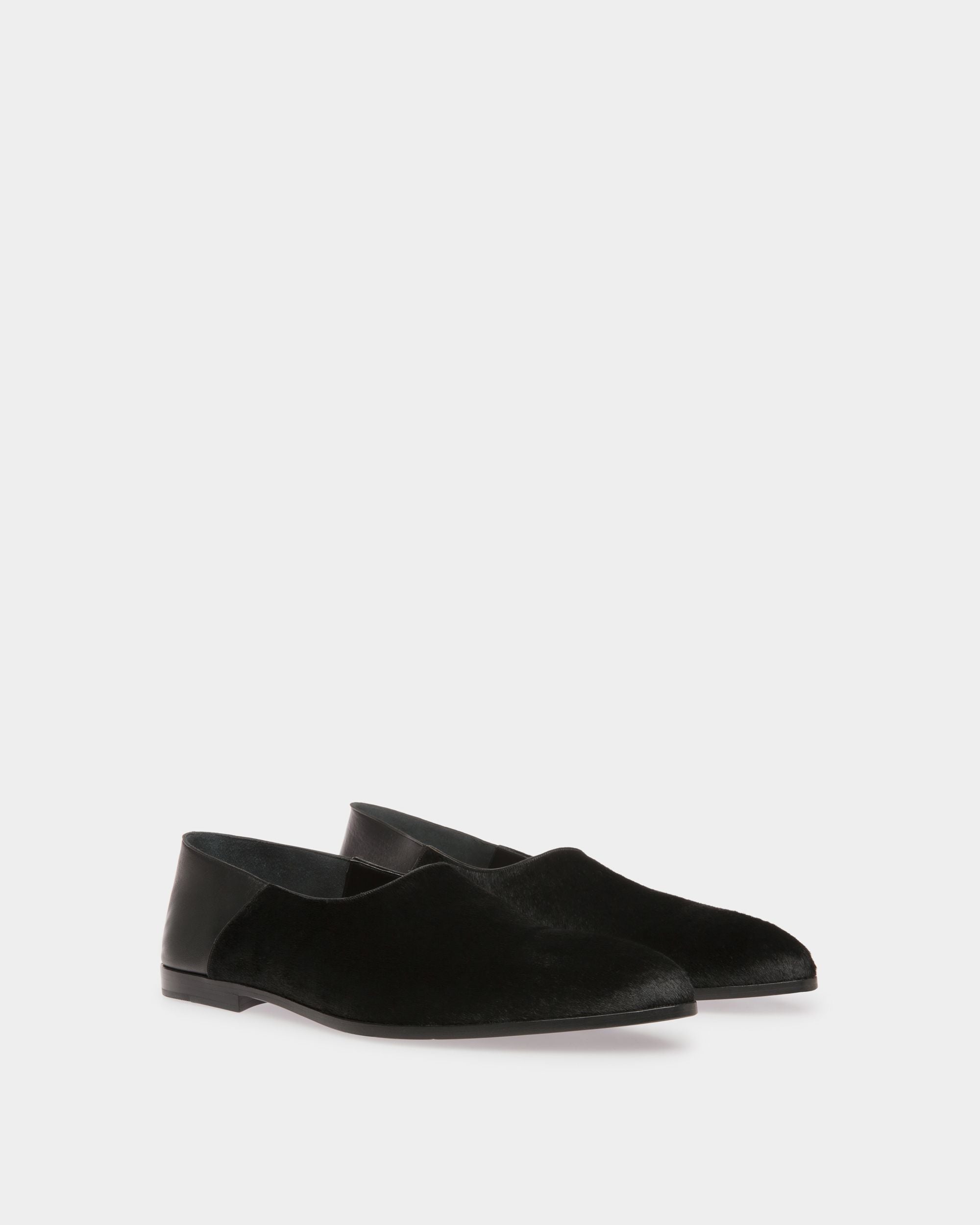Mocassins Plats Vegas En Cuir De Veau Façon Poulain Noir - Homme - Bally - 03