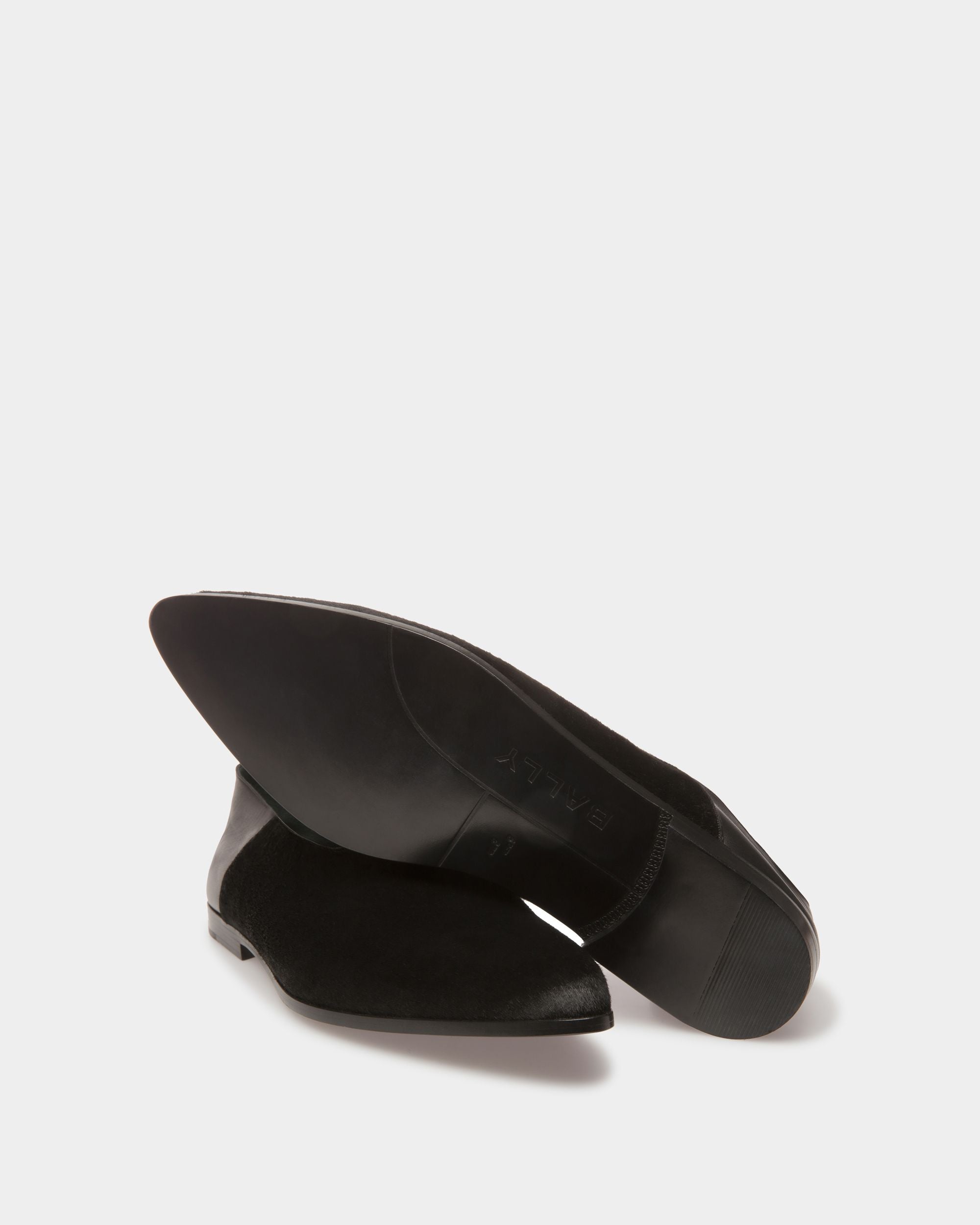 Mocassins Plats Vegas En Cuir De Veau Façon Poulain Noir - Homme - Bally - 05