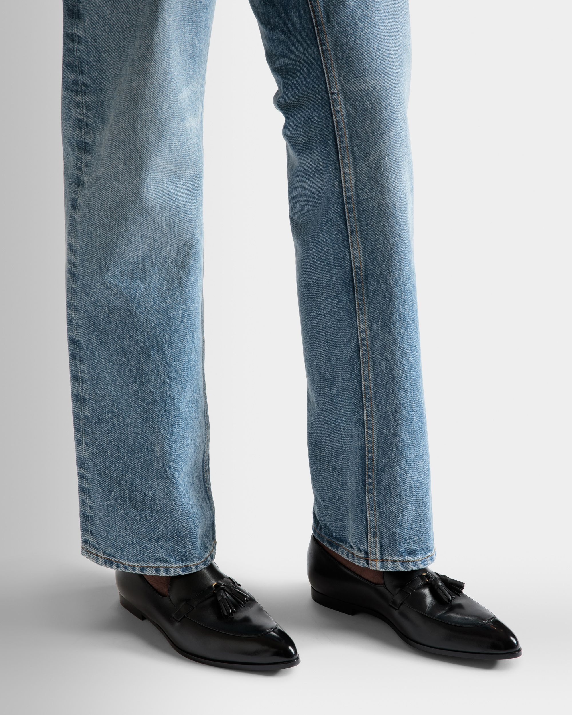 Mocassins Plats Vegas En Cuir Noir - Homme - Bally - 02