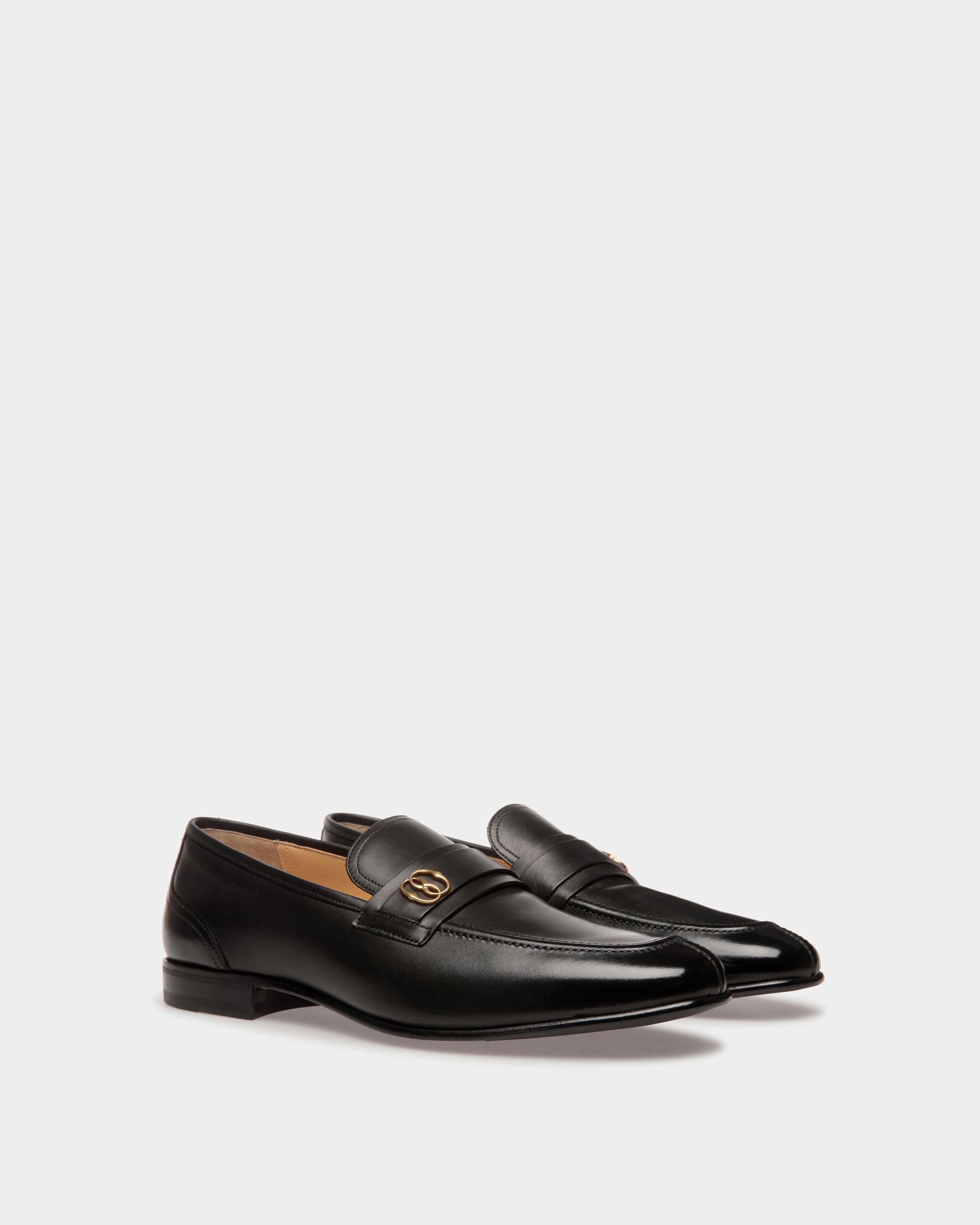 Mocassins Suisse En Cuir Noir - Homme - Bally - 03