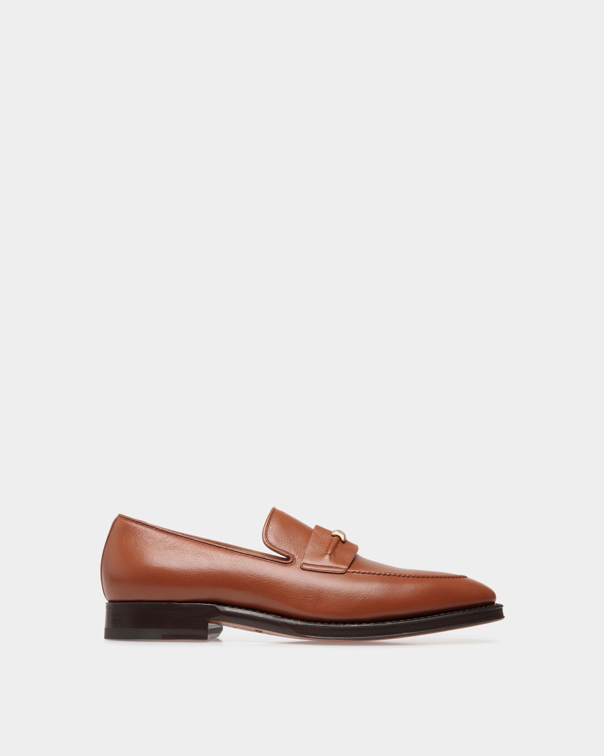 Mocassin Scribe En Cuir Grainé Marron - Homme - Bally - 01