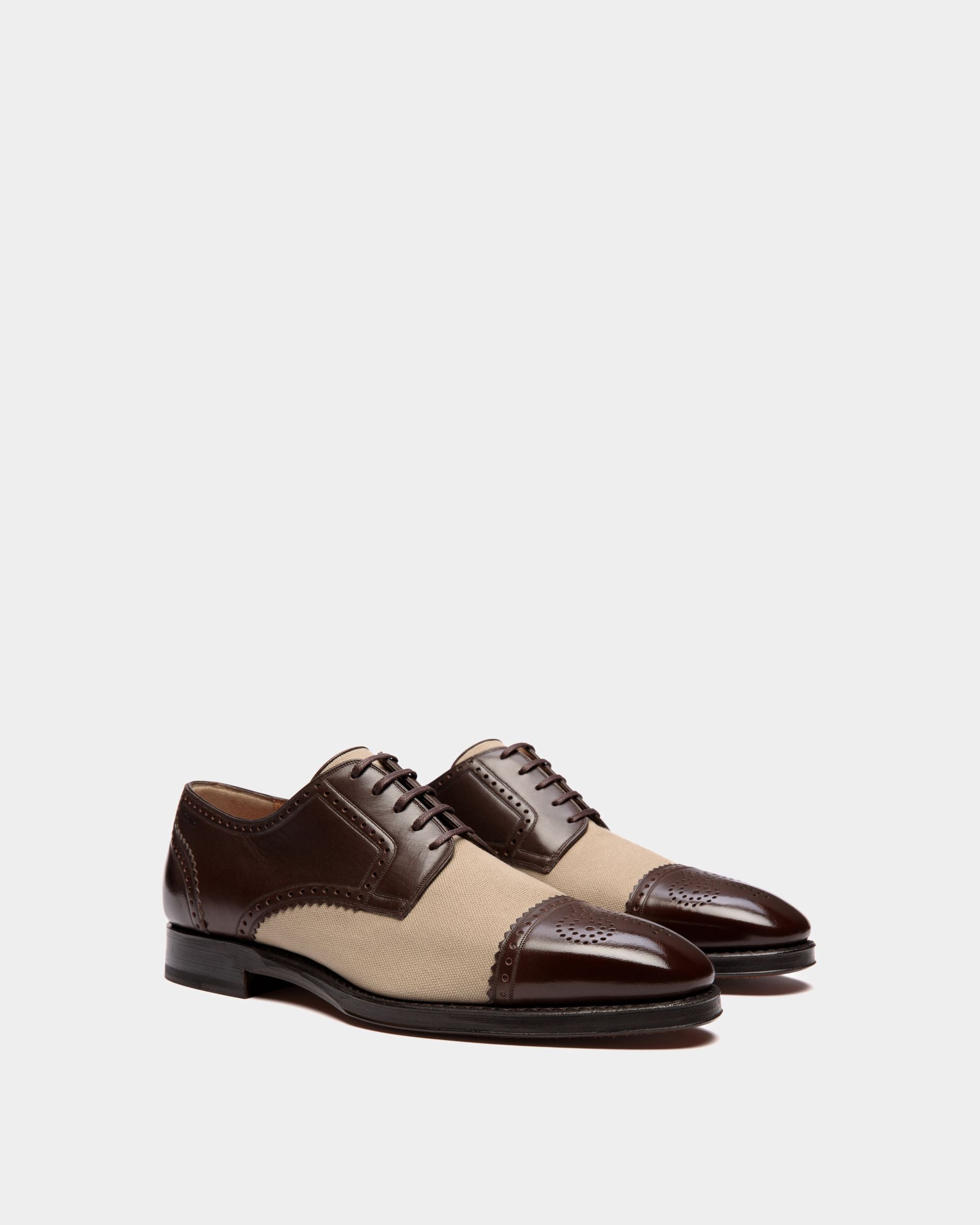 Derby Scribe En Cuir Et Tissu - Homme - Bally - 02