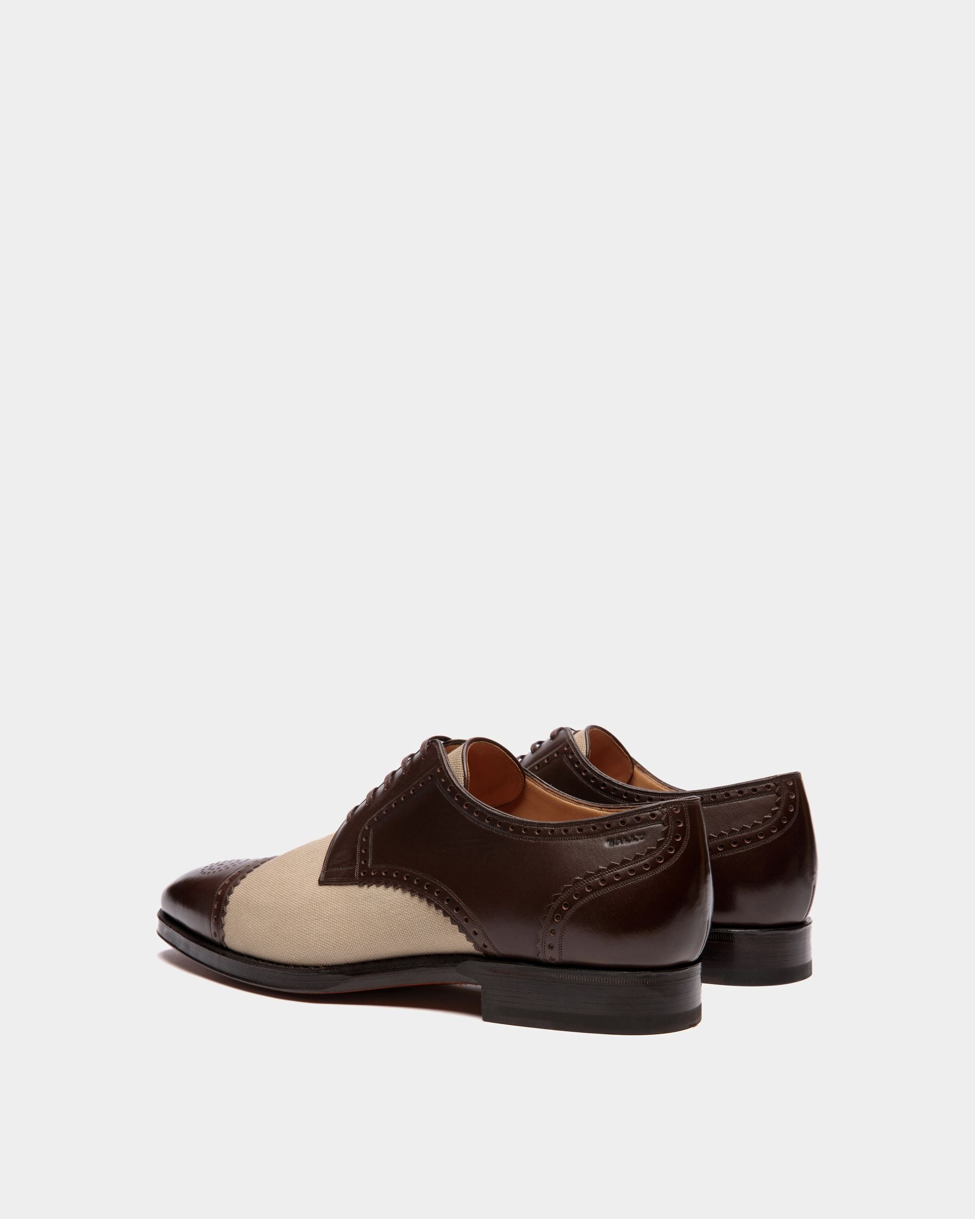 Derby Scribe En Cuir Et Tissu - Homme - Bally - 03