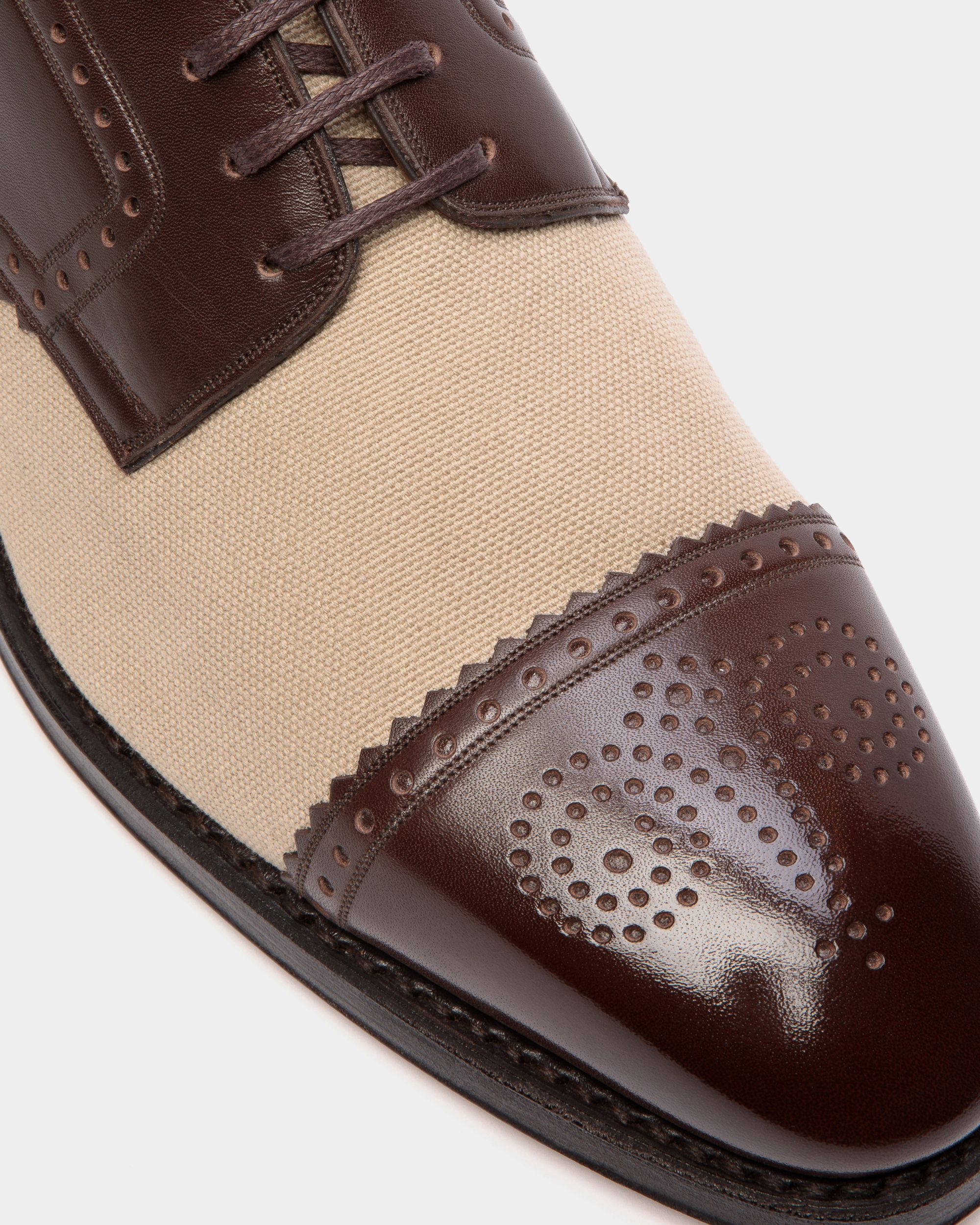 Derby Scribe En Cuir Et Tissu - Homme - Bally - 04