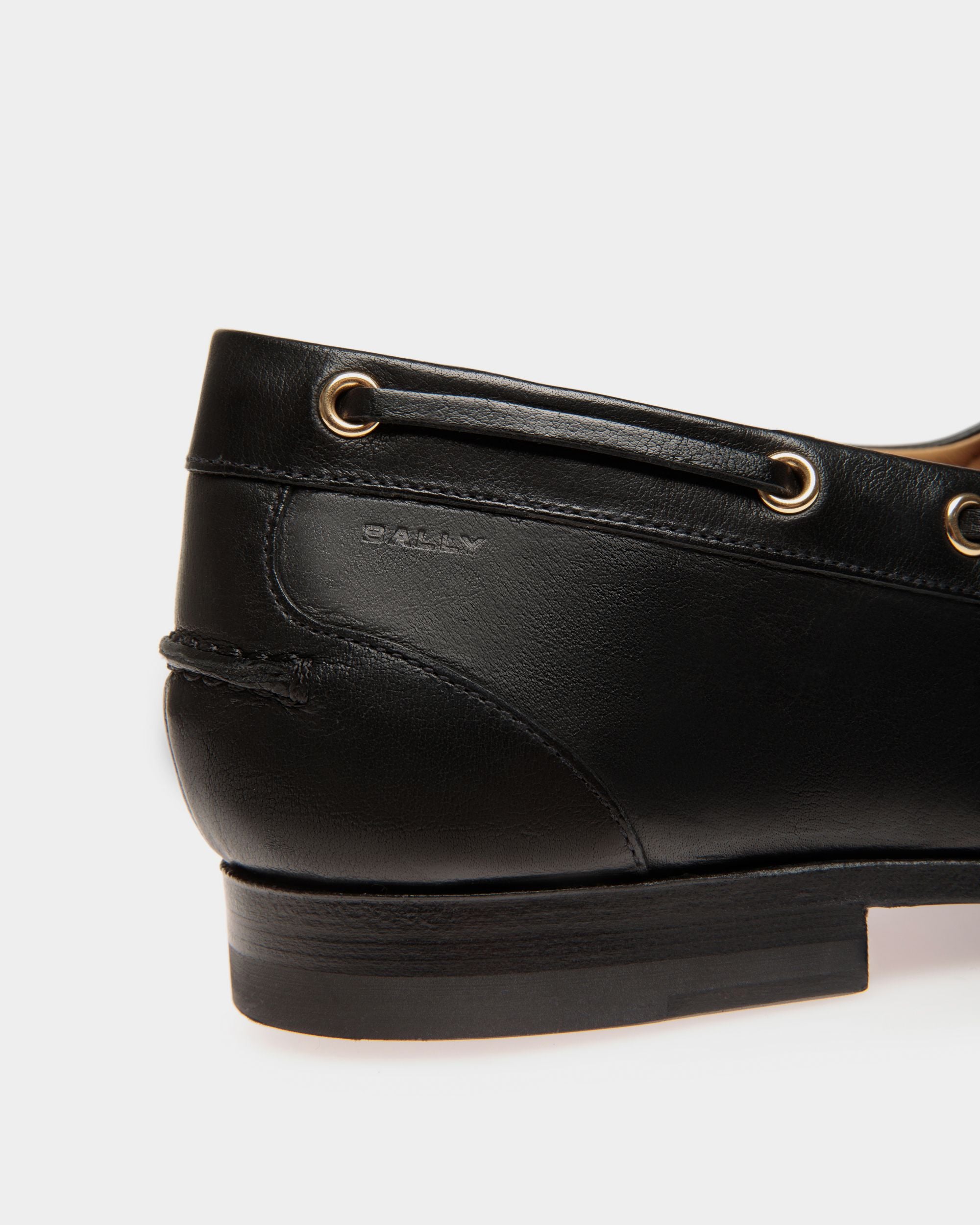 Mocassin Plume En Cuir Noir - Homme - Bally - 05