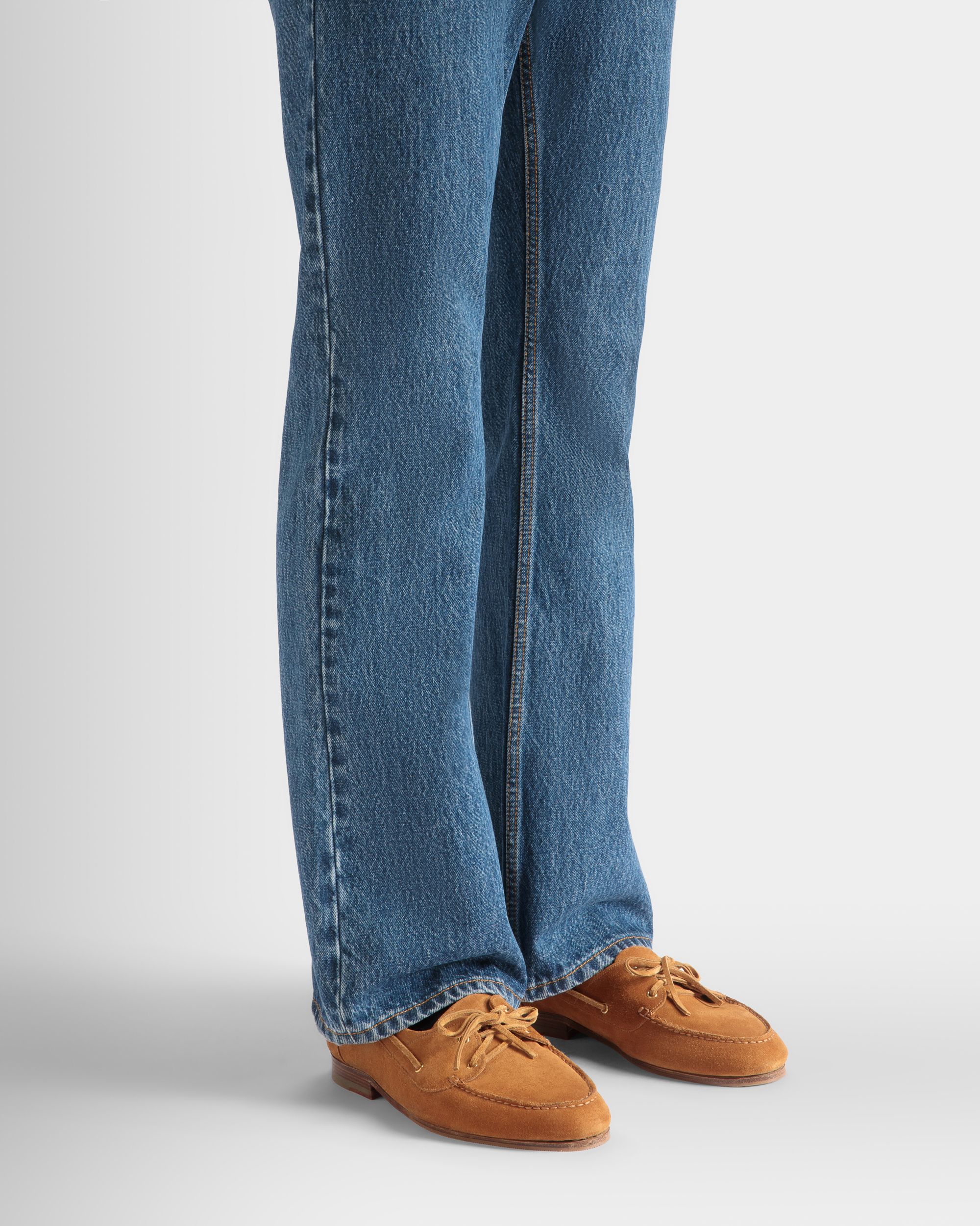 Mocassin Plume En Daim Marron - Homme - Bally - 02
