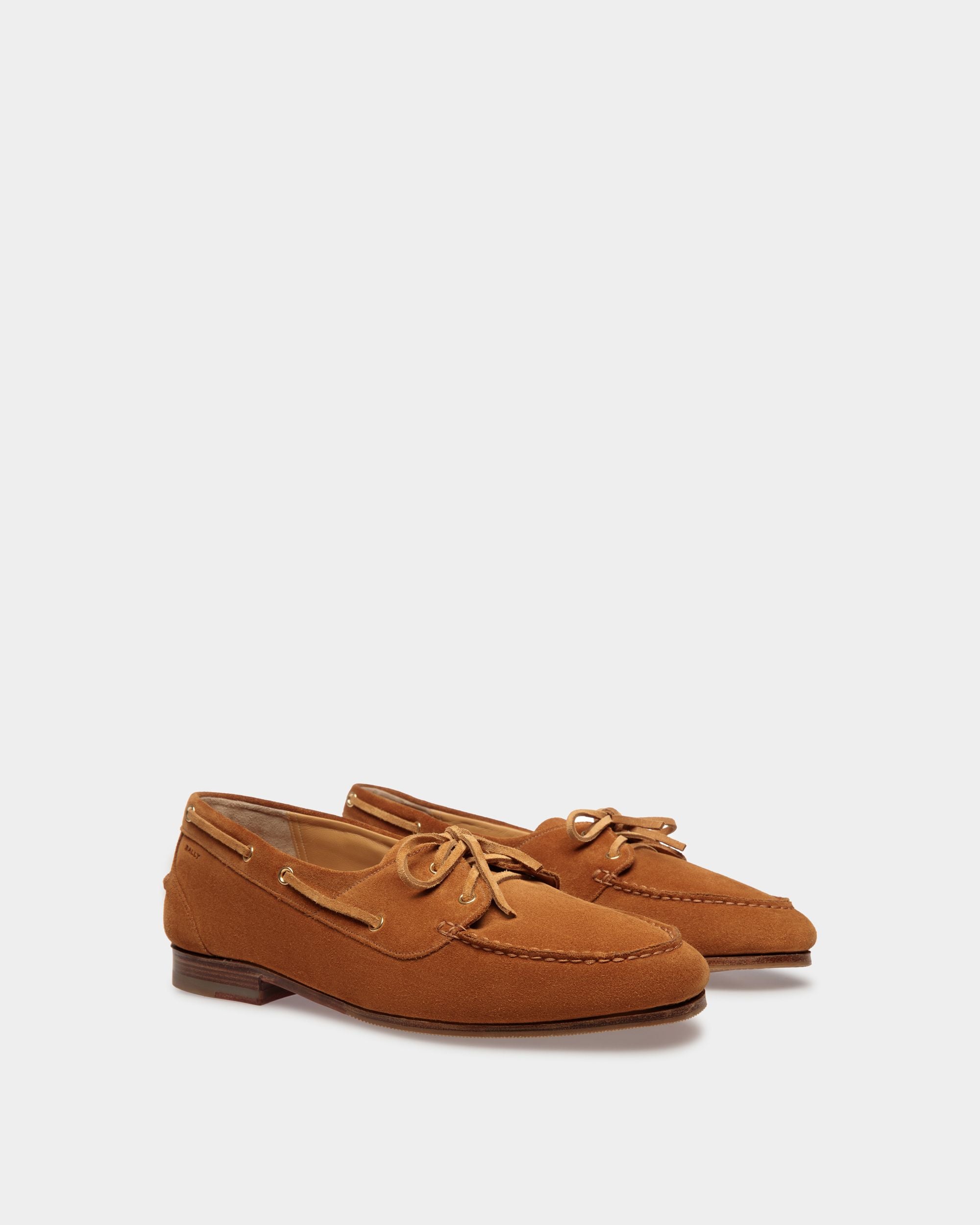 Mocassin Plume En Daim Marron - Homme - Bally - 03