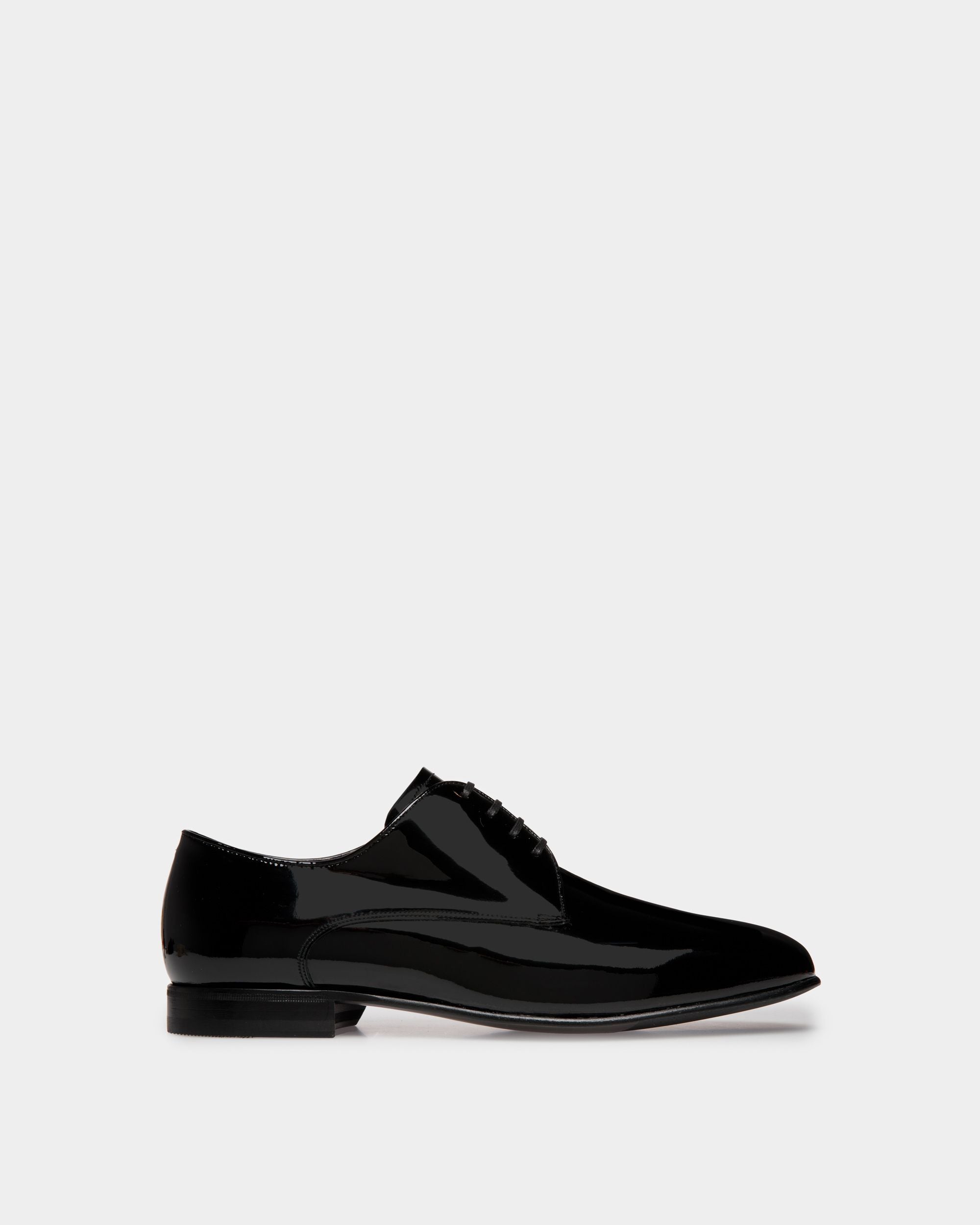 Derby Suisse en Cuir Verni Noir - Homme - Bally - 01