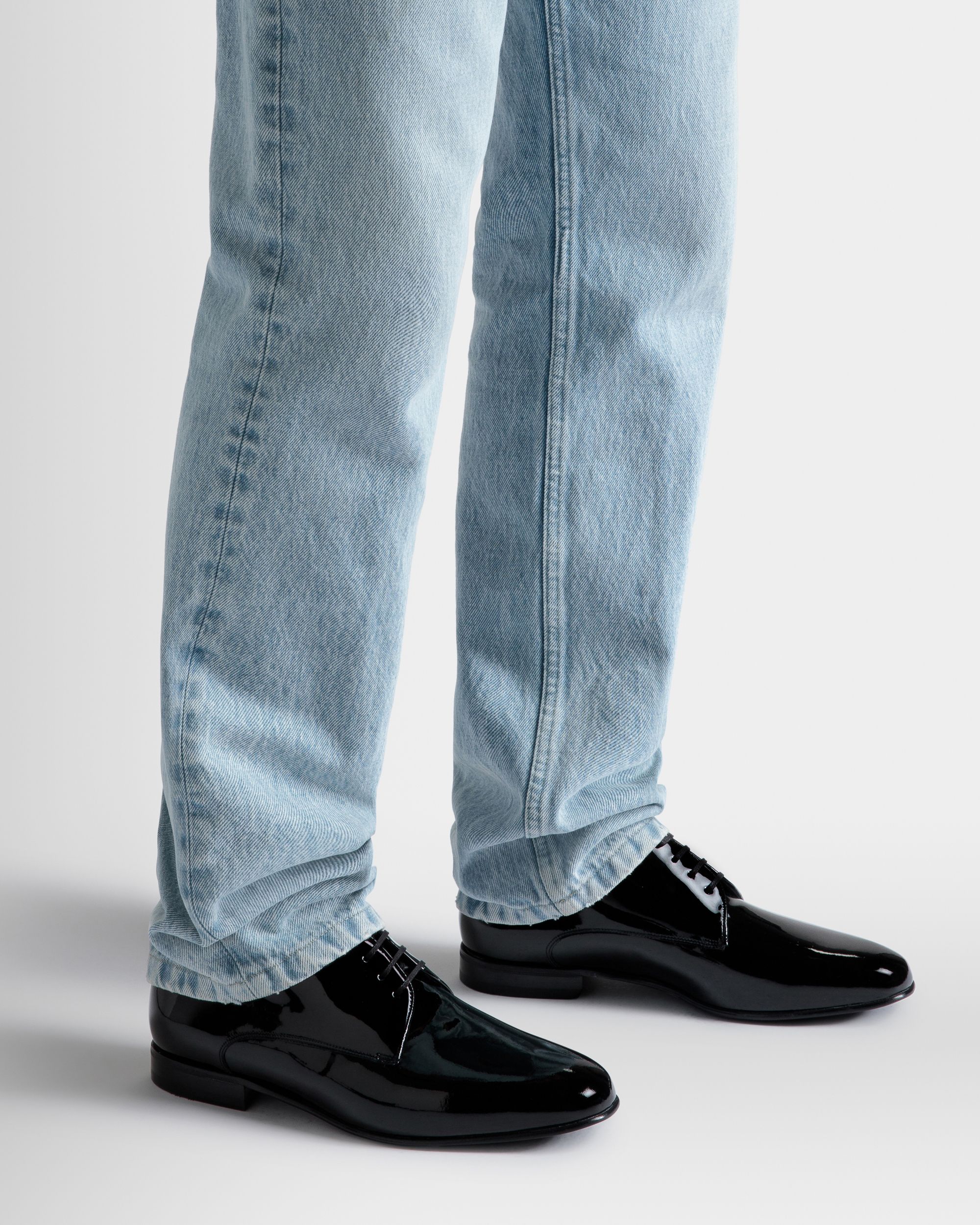 Derby Suisse en Cuir Verni Noir - Homme - Bally - 02