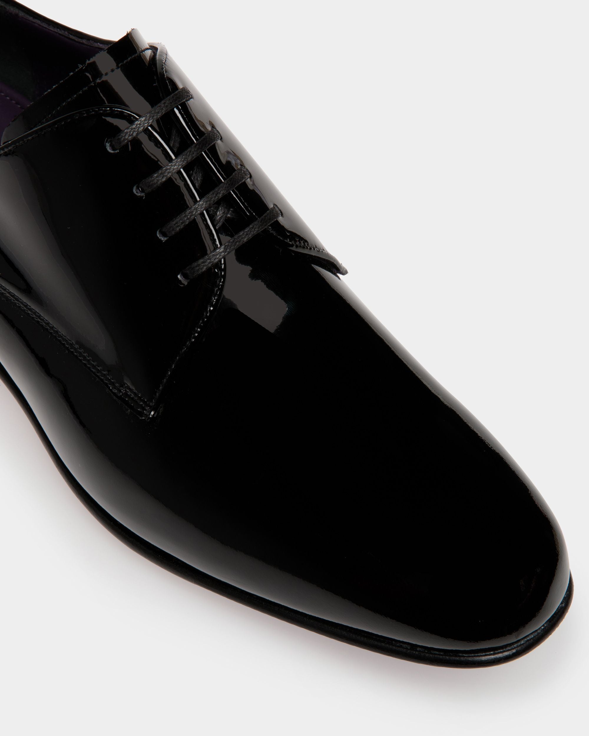 Derby Suisse en Cuir Verni Noir - Homme - Bally - 05