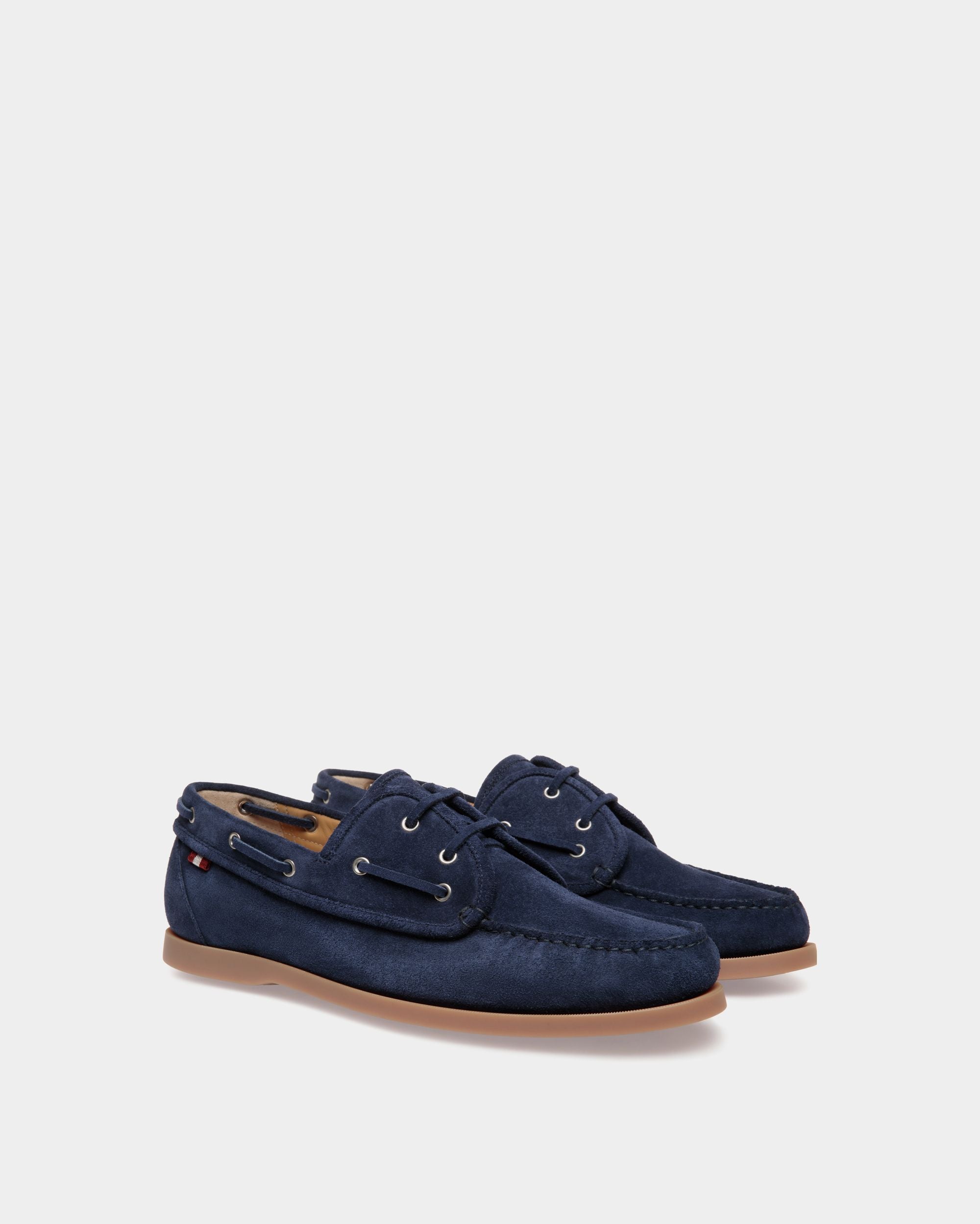 Nelson Moccassins In Blue Leather - Homme - Bally - 02