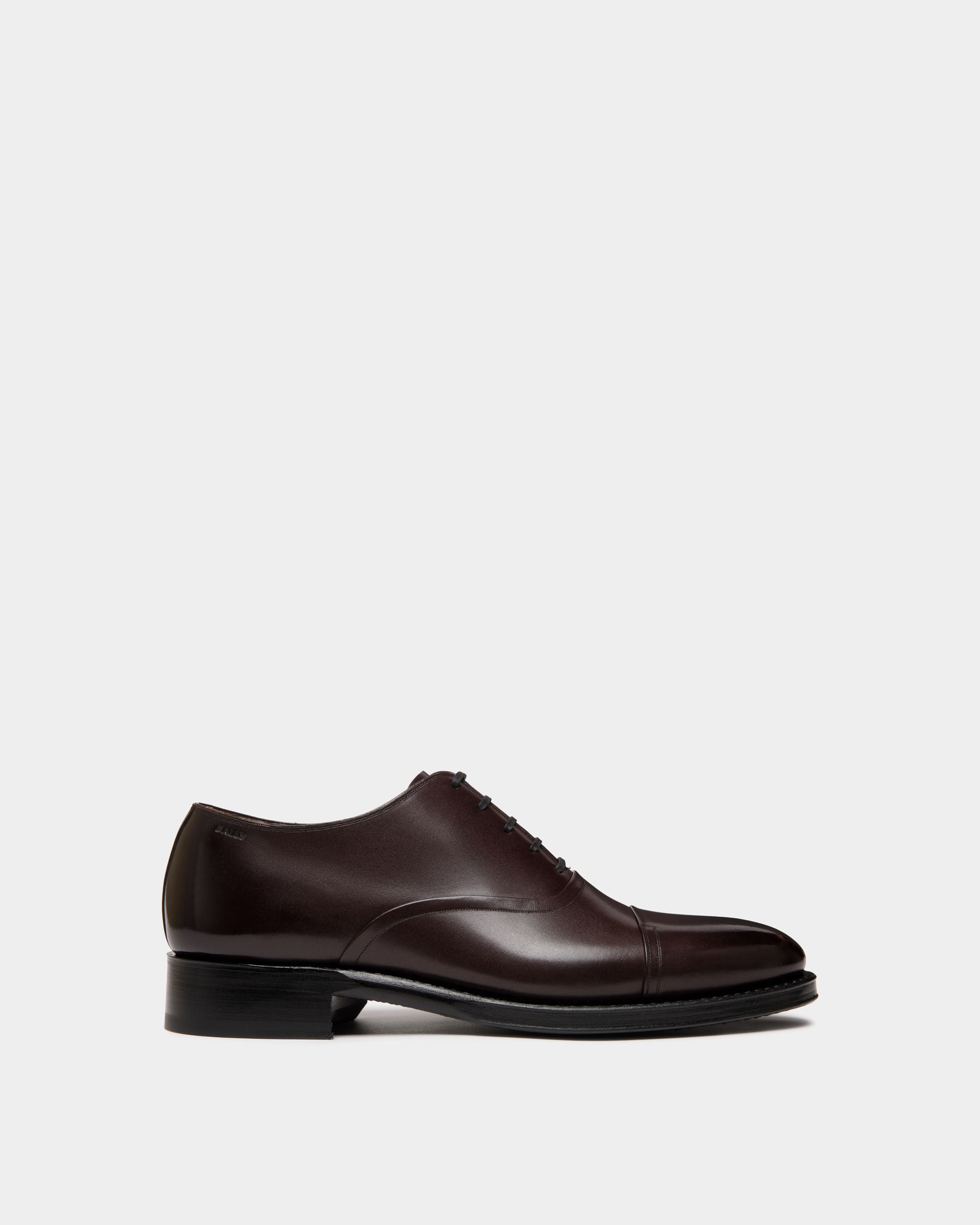 Richelieu Scribe Un En Cuir Deep Burgundy - Homme - Bally - 01