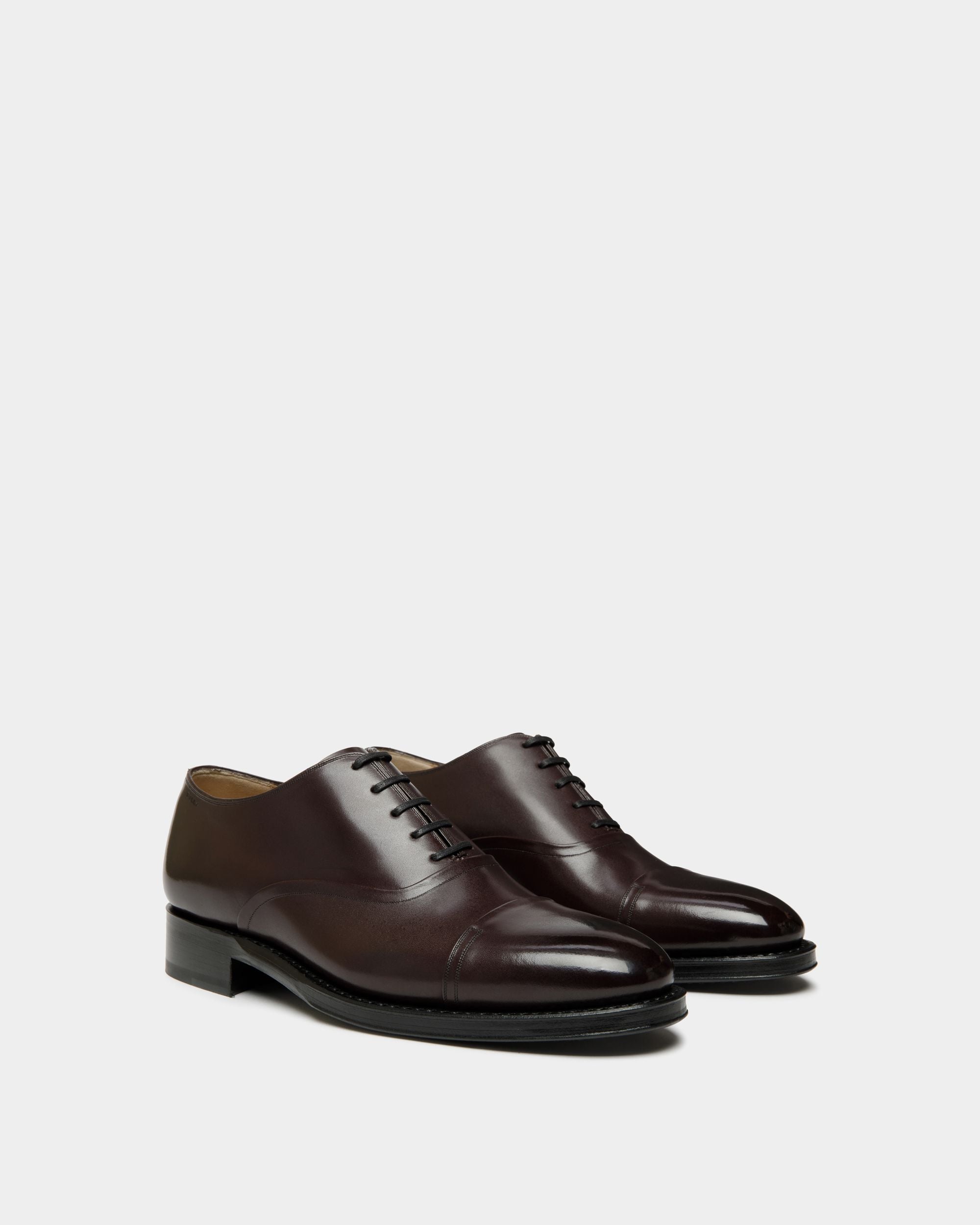 Richelieu Scribe Un En Cuir Deep Burgundy - Homme - Bally - 03