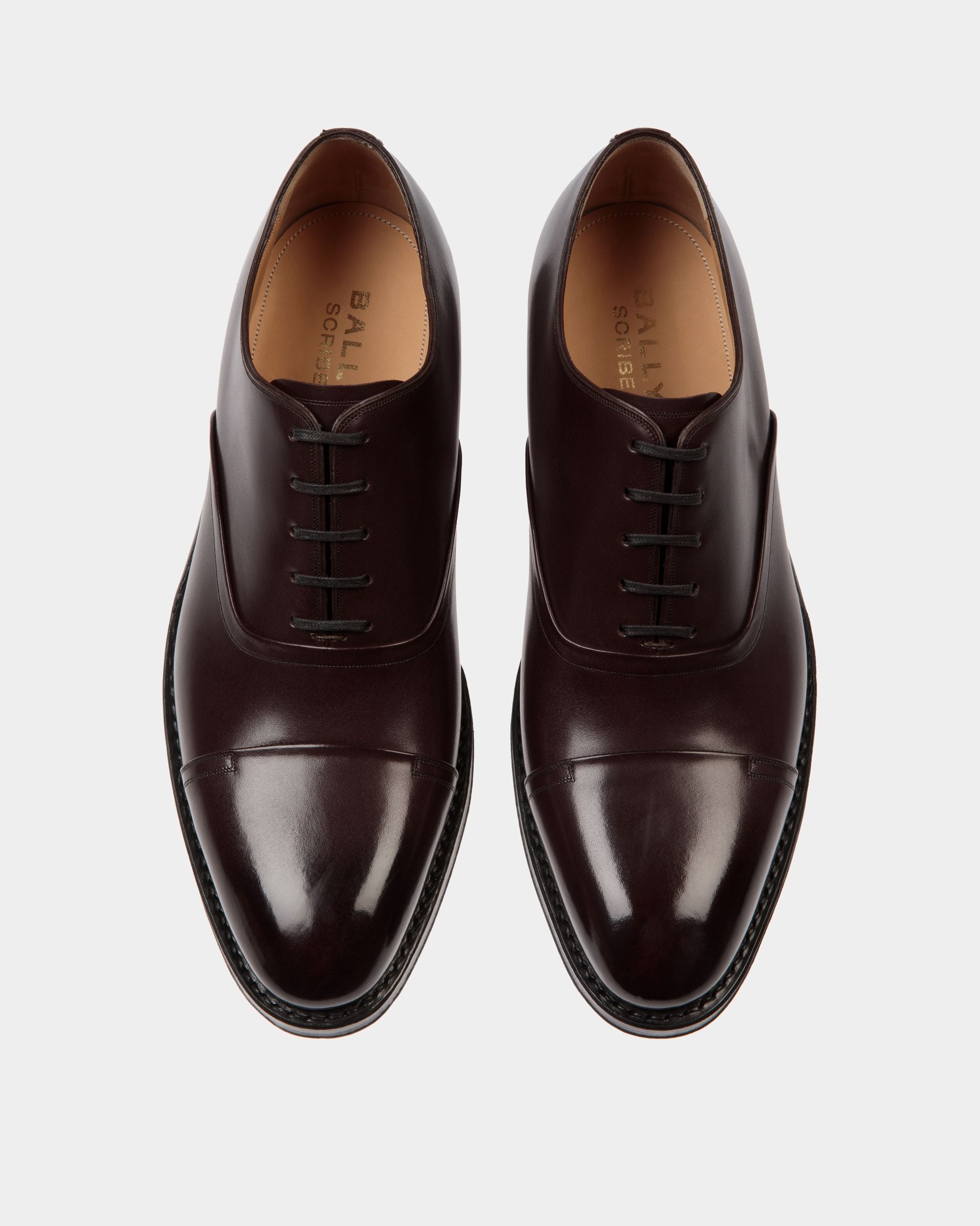 Richelieu Scribe Un En Cuir Deep Burgundy - Homme - Bally - 05