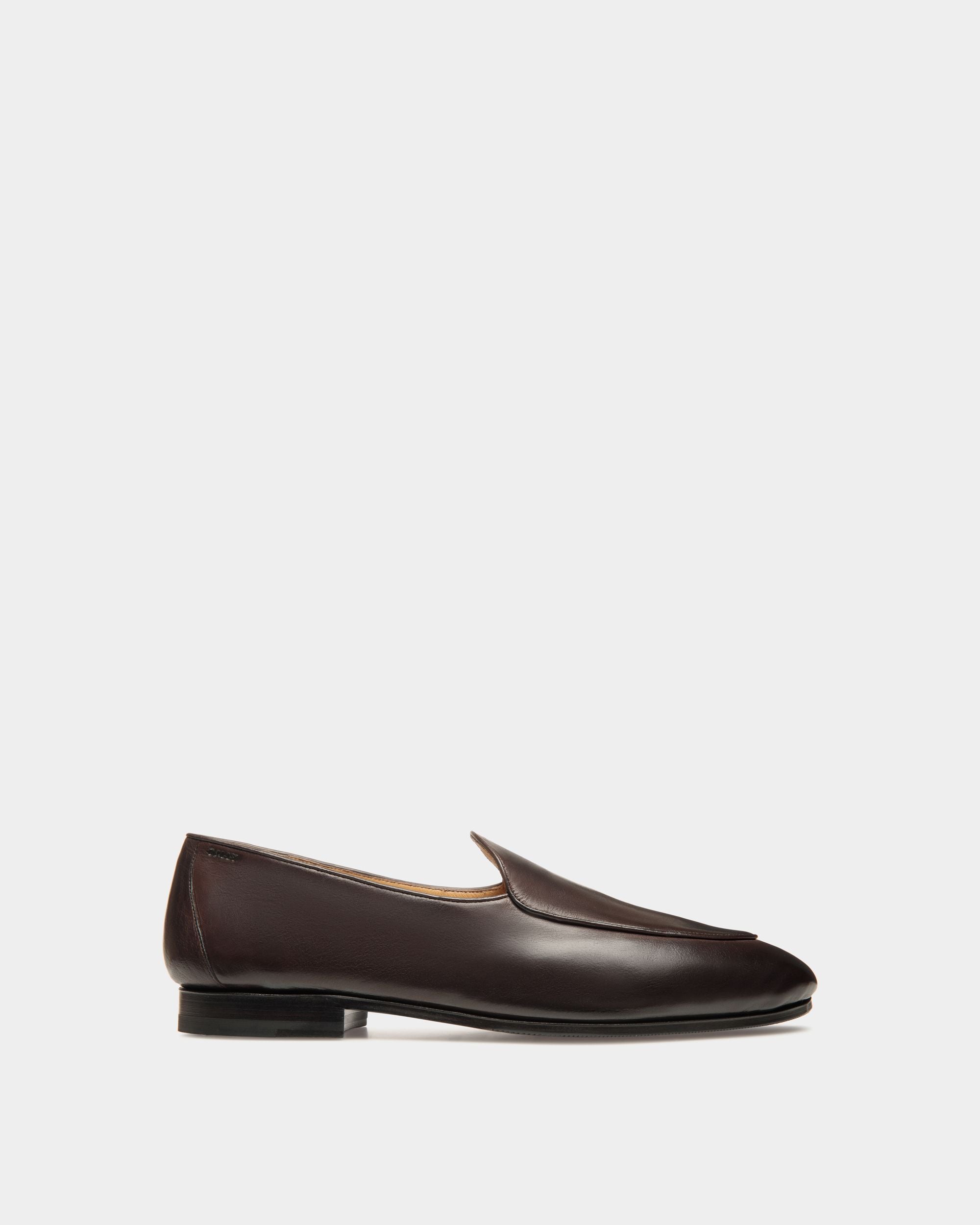 Mocassin Plume En Cuir Ébène - Homme - Bally - 01