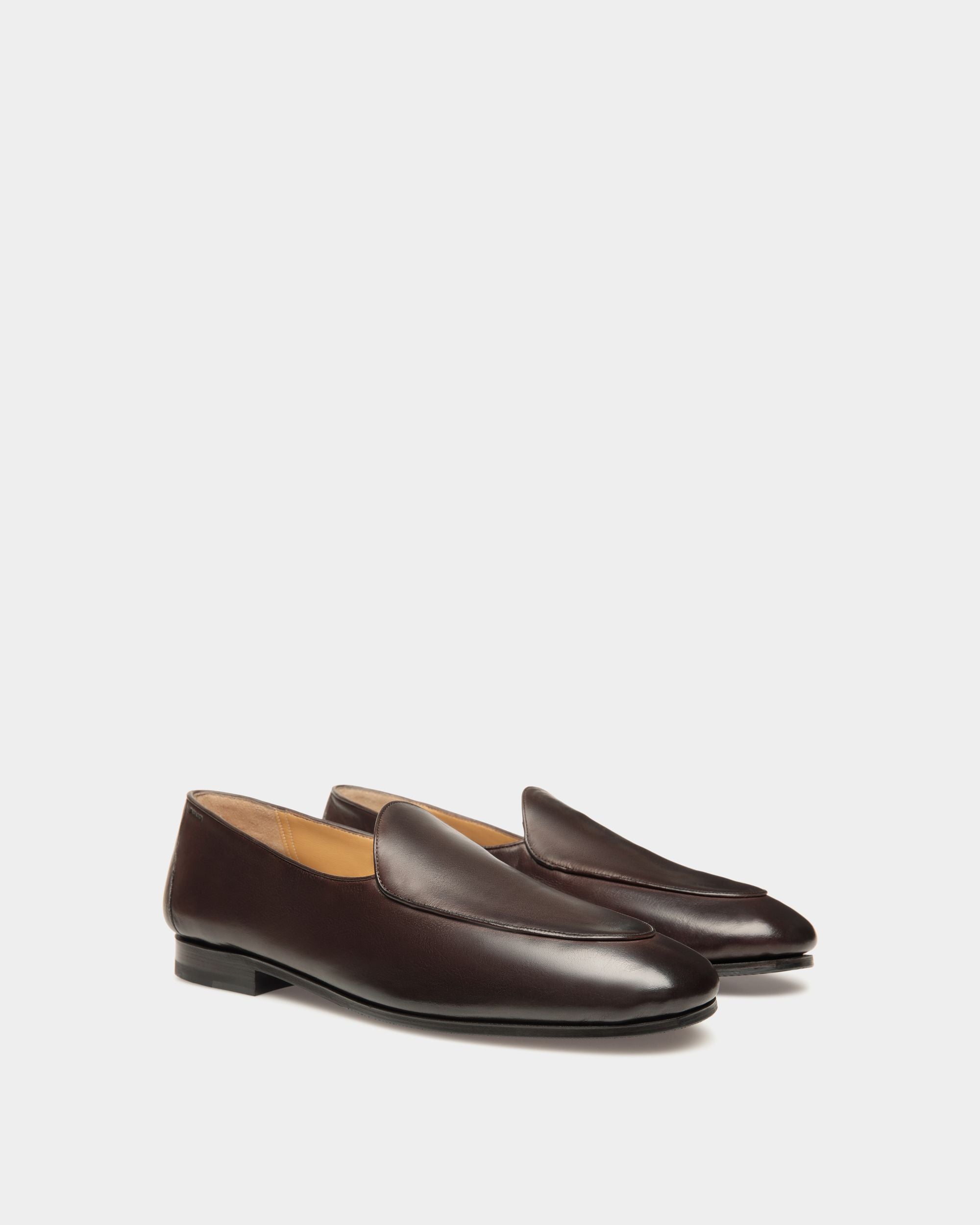 Mocassin Plume En Cuir Ébène - Homme - Bally - 03