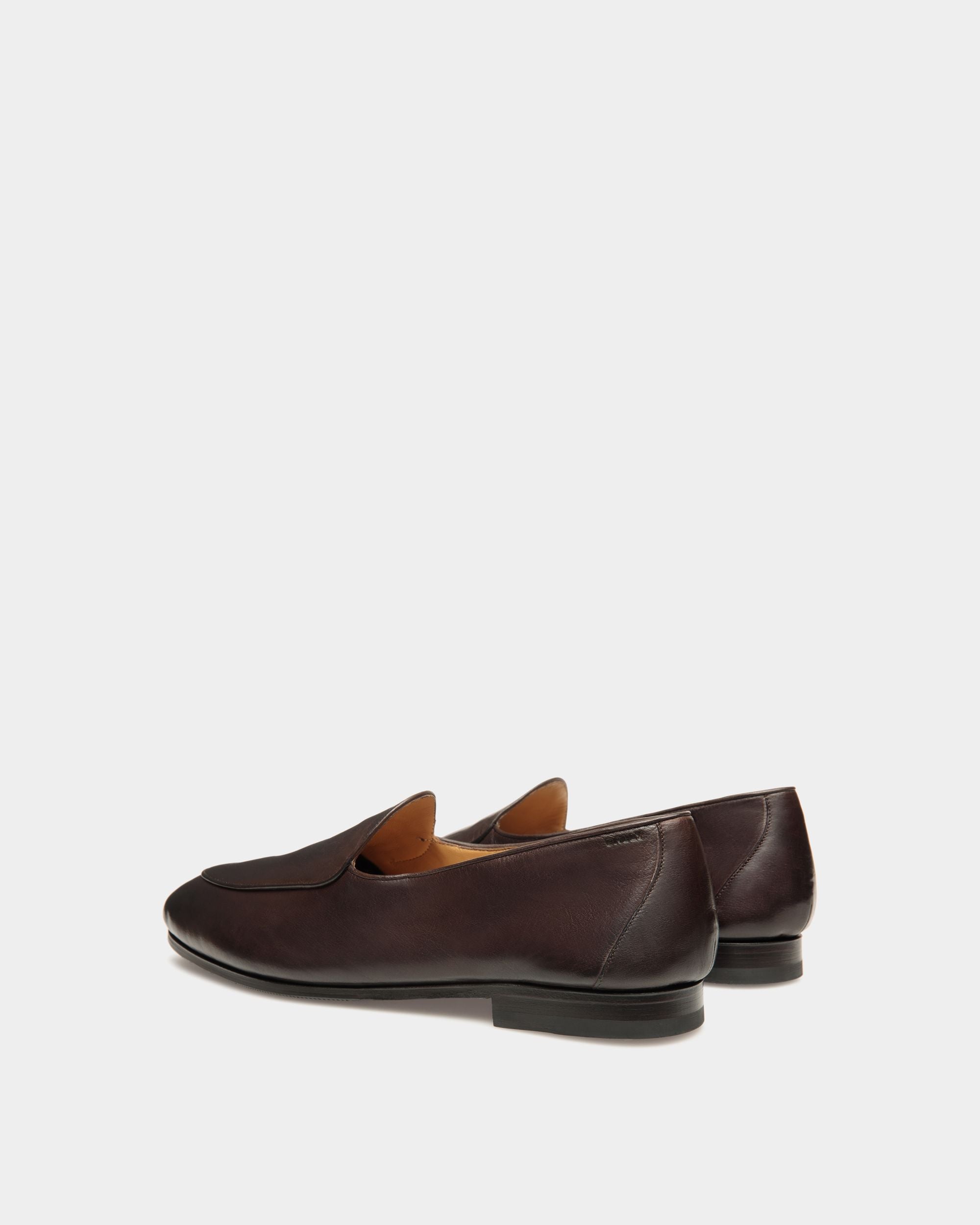 Mocassin Plume En Cuir Ébène - Homme - Bally - 04